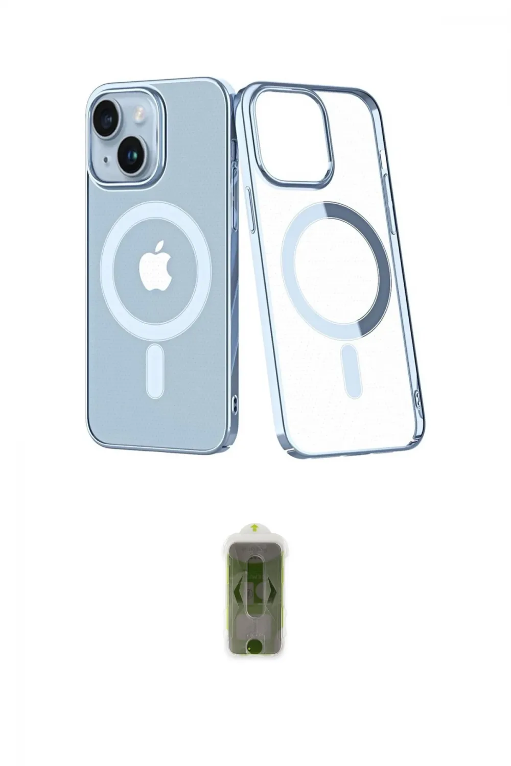ieg™ iPhone 14 Plus Kılıf Yörünge Minimal - Siyah Joko Magic 5D Hayalet Cam