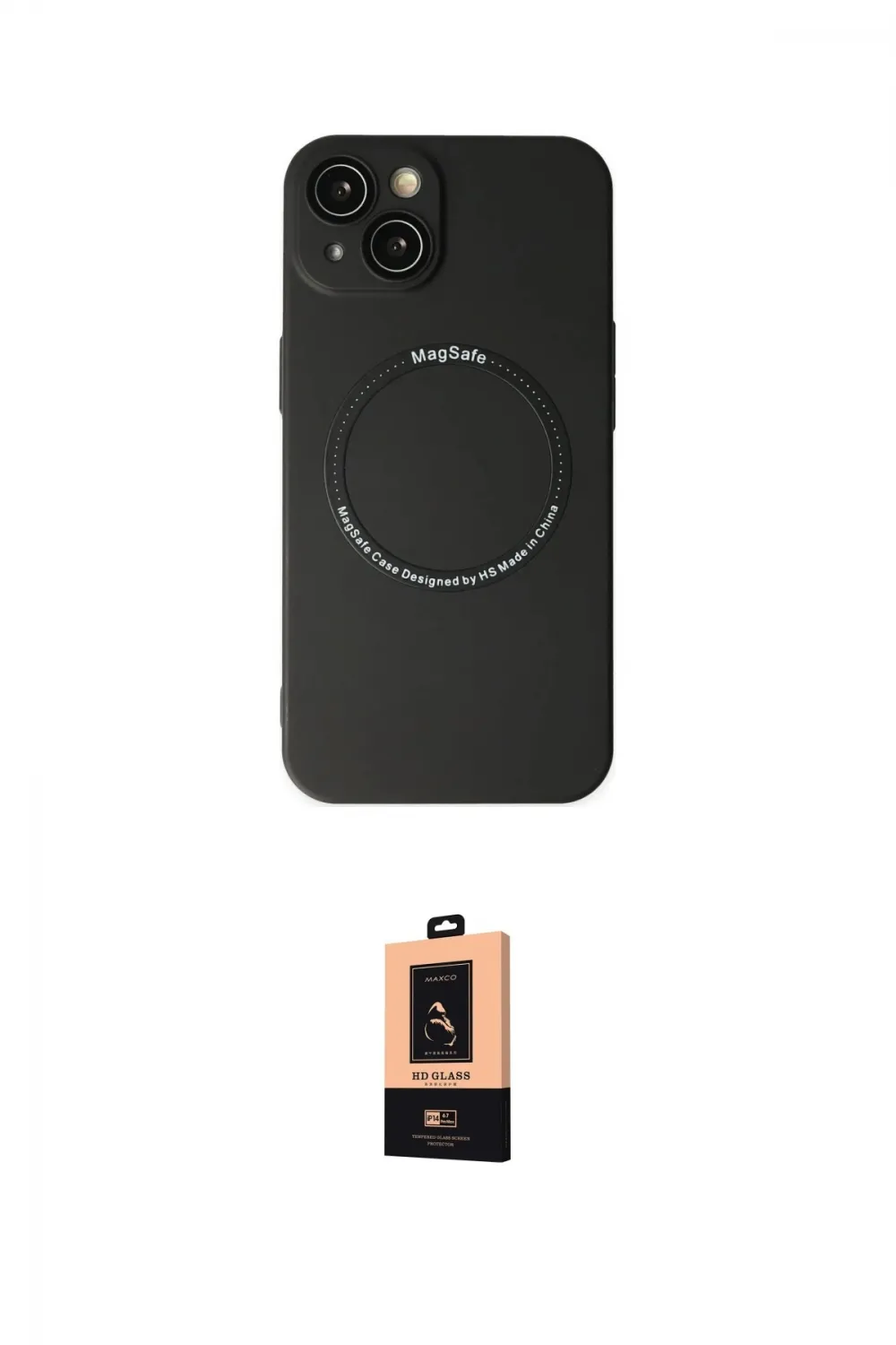 ieg™ iPhone 14 Plus Kılıf Zirve Klasik Prime - Şeffaf Maxco Cam Ekran Koruyucu