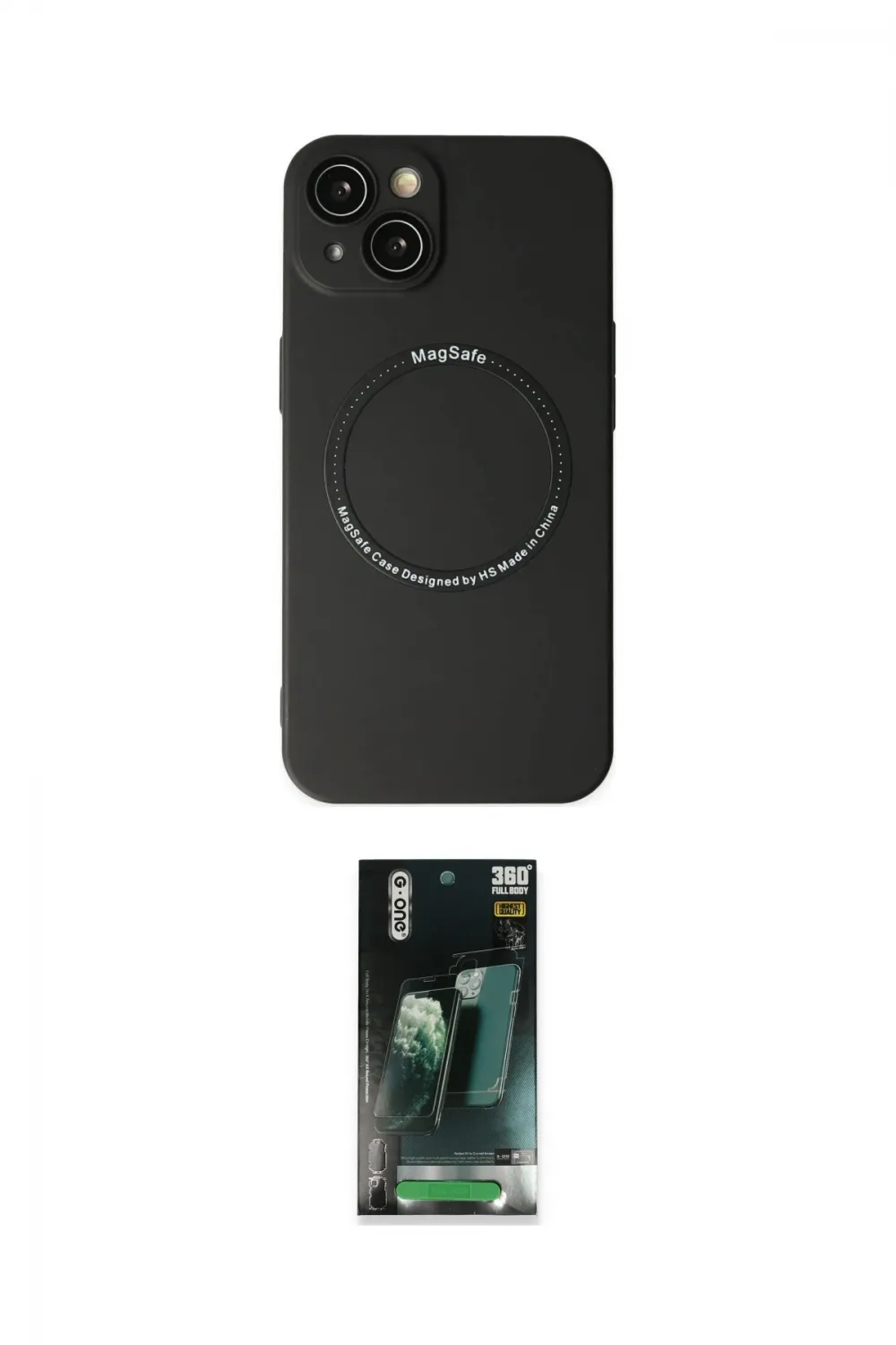 ieg™ iPhone 14 Plus Kılıf Zirve Klasik Prime - Siyah 360 Mat Full Body Arka Koruyucu