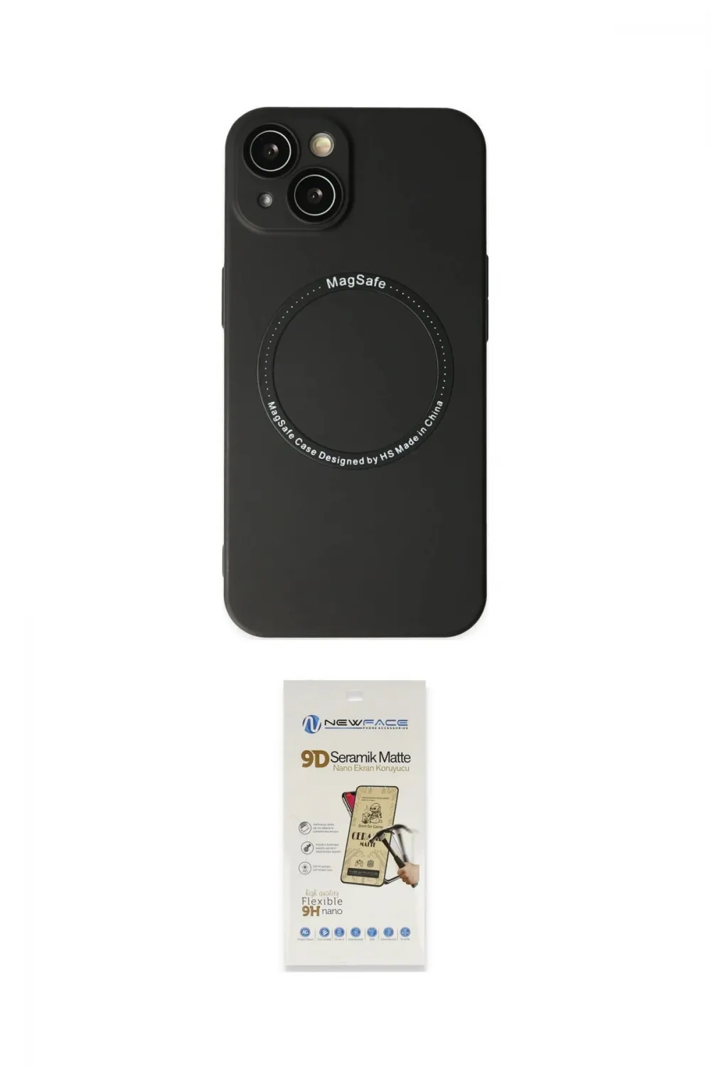 ieg™ iPhone 14 Plus Kılıf Zirve Klasik Prime - Siyah Mat Seramik Nano Ekran Koruyucu