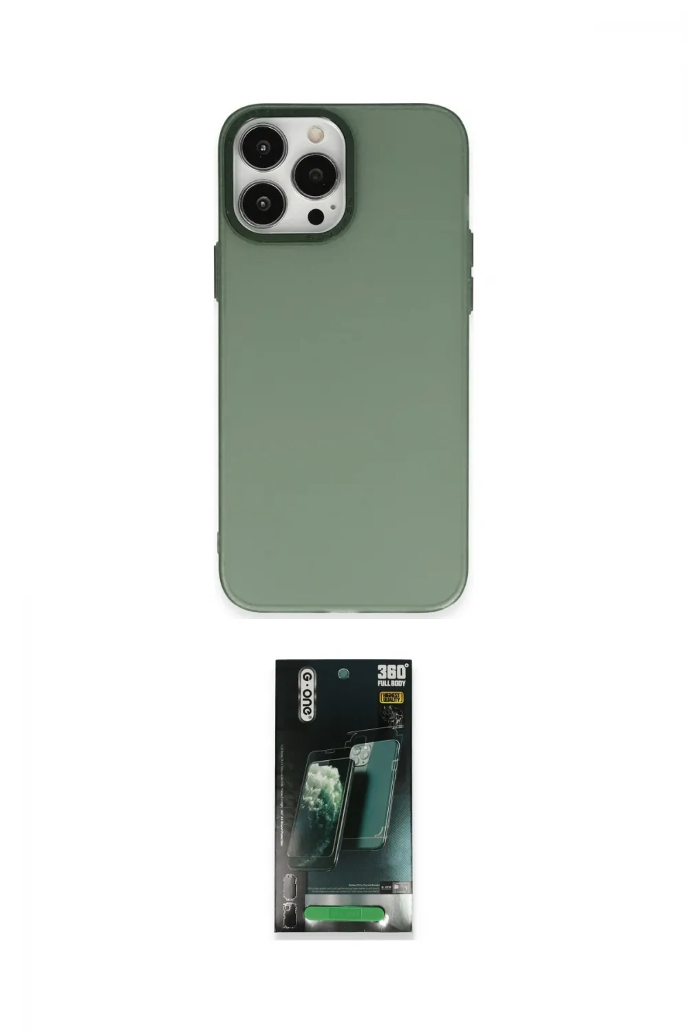 ieg™ iPhone 14 Pro Kılıf Ahenk Çizgi Prime - Siyah 360 Mat Full Body Arka Koruyucu
