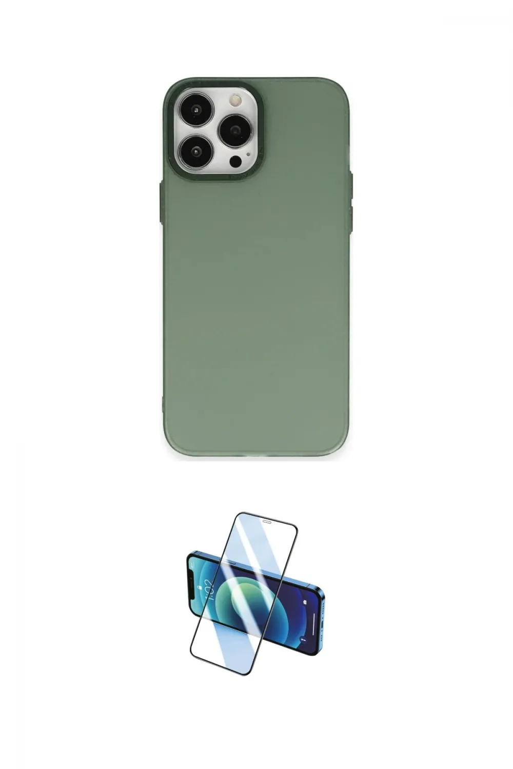 ieg™ iPhone 14 Pro Kılıf Ahenk Çizgi Prime - Siyah 3D Antistatik Cam Ekran Koruyucu