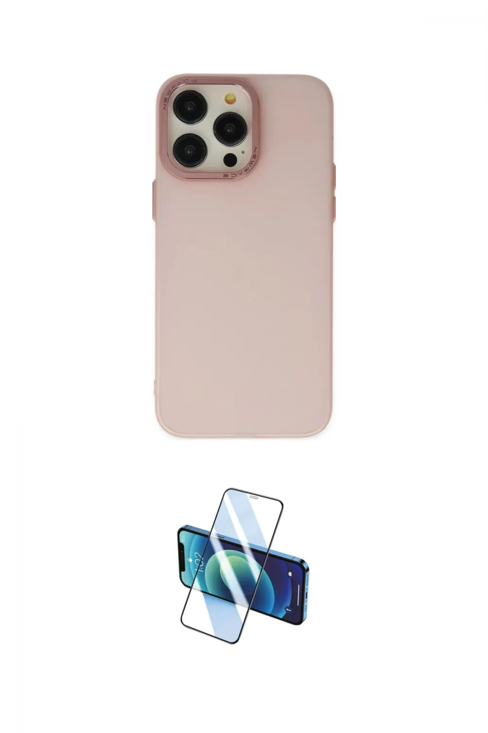 ieg™ iPhone 14 Pro Kılıf Ahenk Çizgi Prime - Siyah 3D Antistatik Cam Ekran Koruyucu