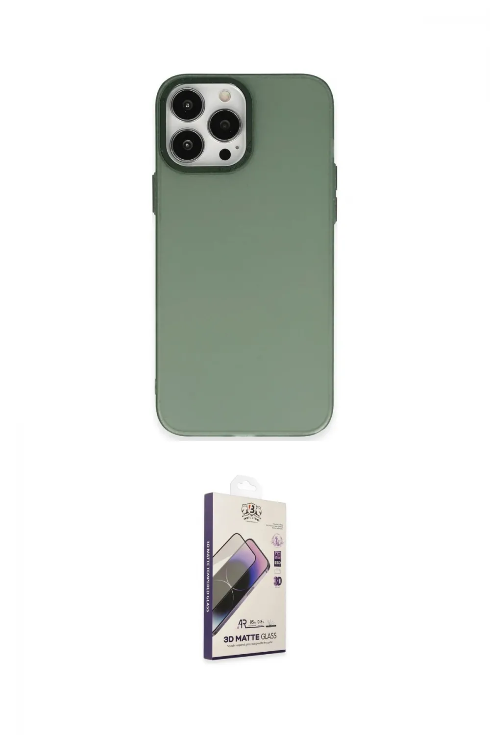 ieg™ iPhone 14 Pro Kılıf Ahenk Çizgi Prime - Siyah Bilvis 3D Mat Cam Ekran Koruyucu