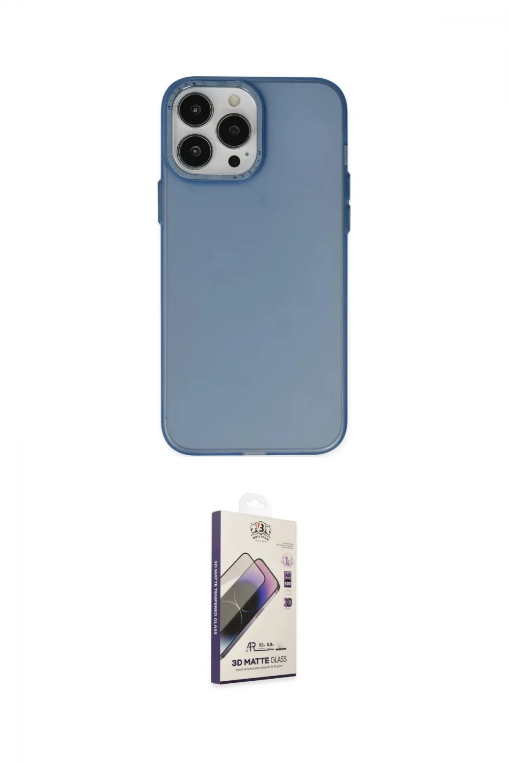 ieg™ iPhone 14 Pro Kılıf Ahenk Çizgi Prime - Siyah Bilvis 3D Mat Cam Ekran Koruyucu