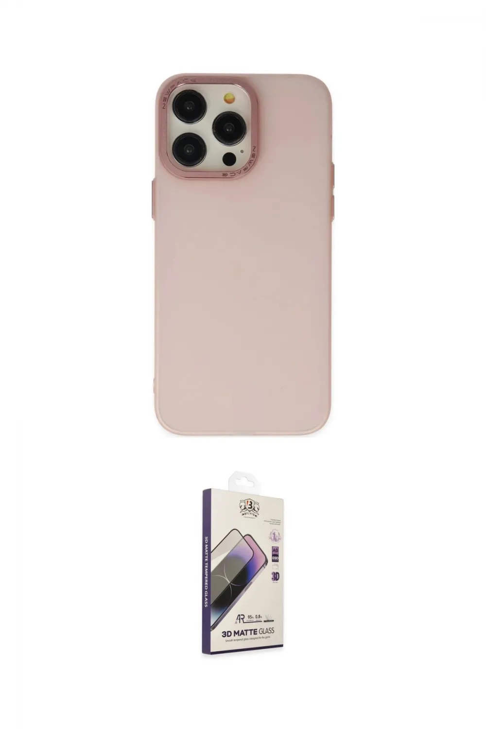 ieg™ iPhone 14 Pro Kılıf Ahenk Çizgi Prime - Siyah Bilvis 3D Mat Cam Ekran Koruyucu