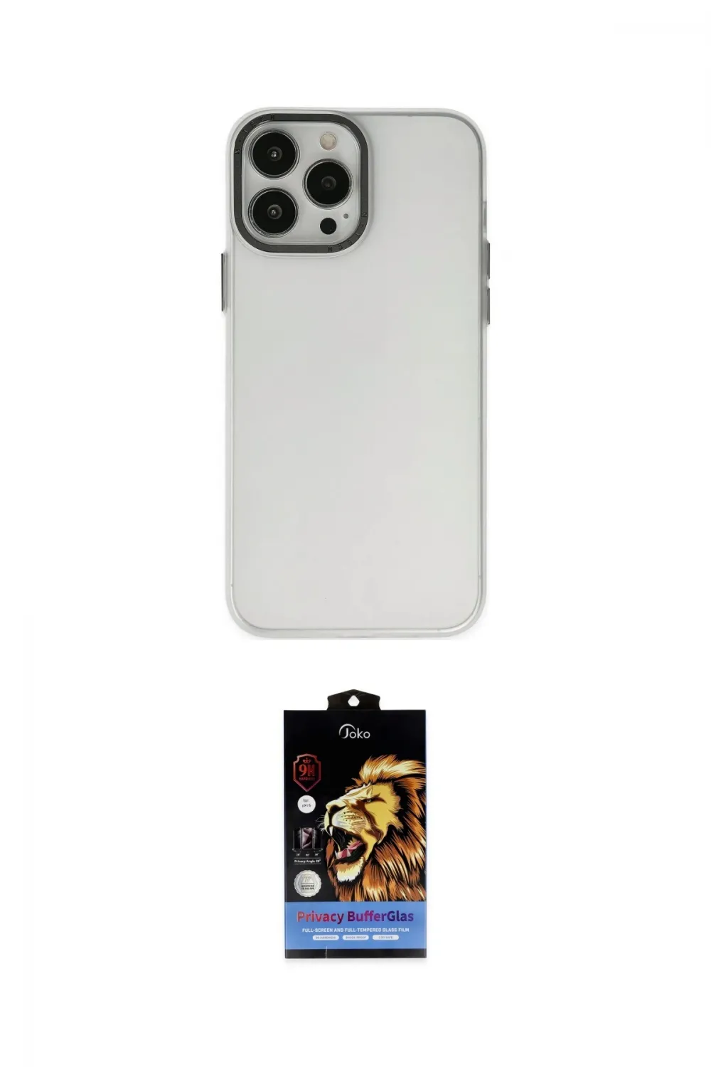 ieg™ iPhone 14 Pro Kılıf Ahenk Çizgi Prime - Siyah Buffer Hayalet Cam Ekran Koruyucu