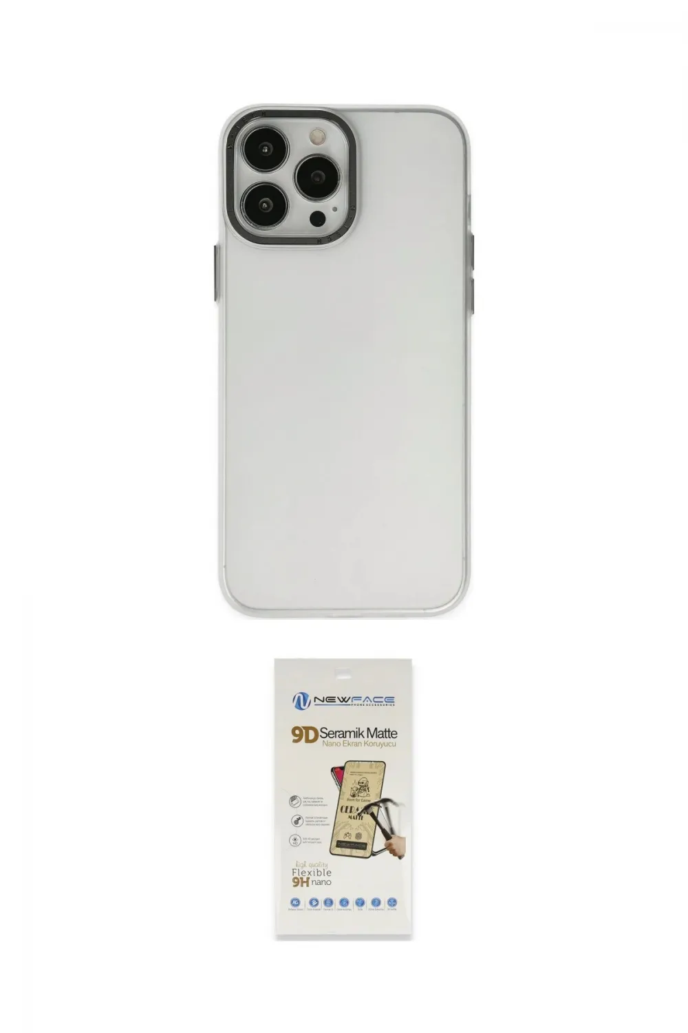 ieg™ iPhone 14 Pro Kılıf Ahenk Çizgi Prime - Siyah Mat Seramik Nano Ekran Koruyucu