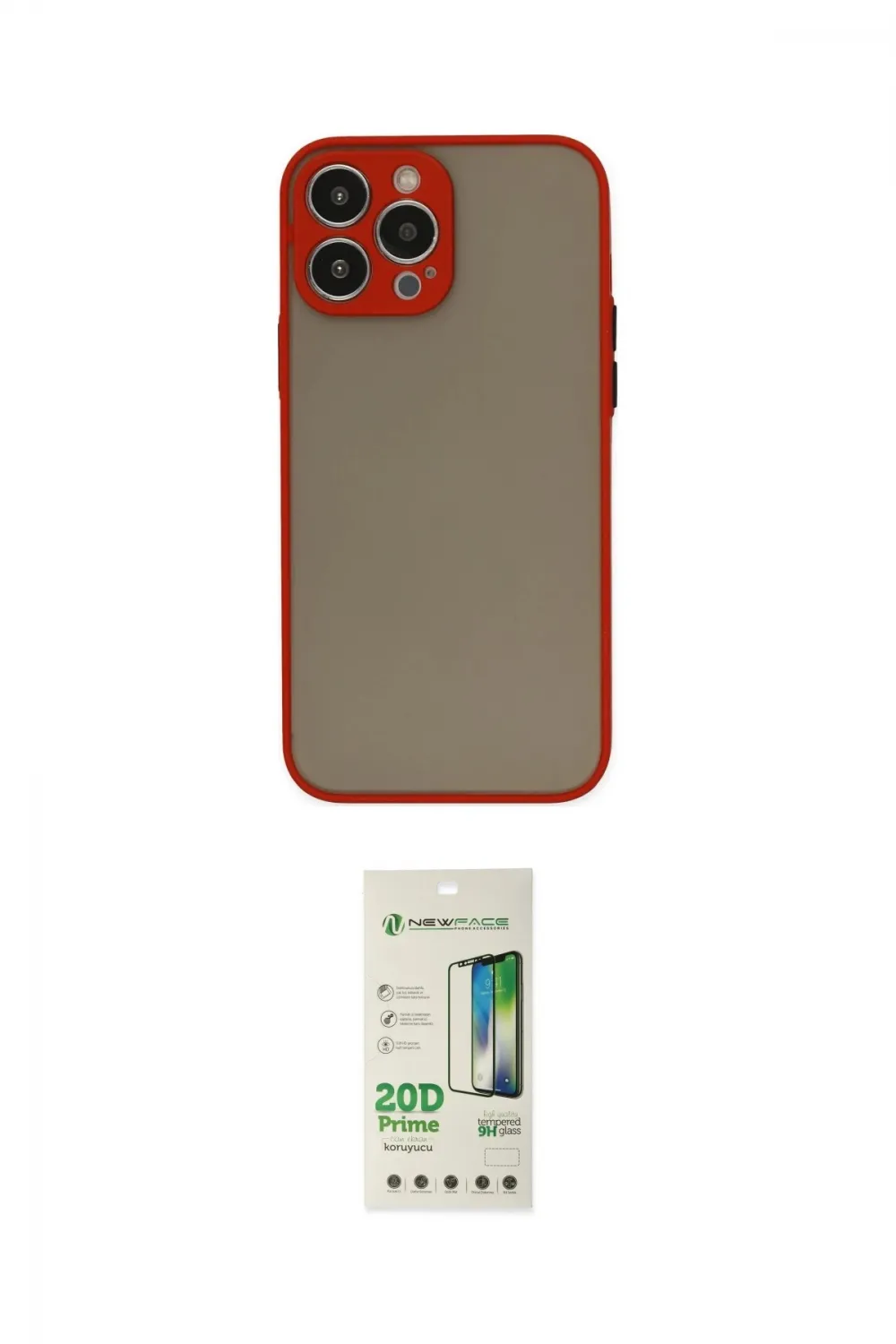 ieg™ iPhone 14 Pro Kılıf Ahenk Çizgi Serisi - Siyah 20D Premium Cam Ekran Koruyucu
