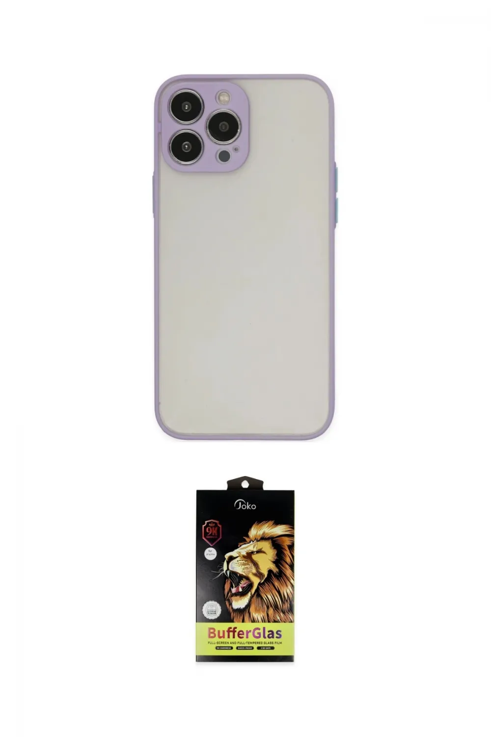 ieg™ iPhone 14 Pro Kılıf Ahenk Çizgi Serisi - Siyah Buffer Cam Ekran Koruyucu