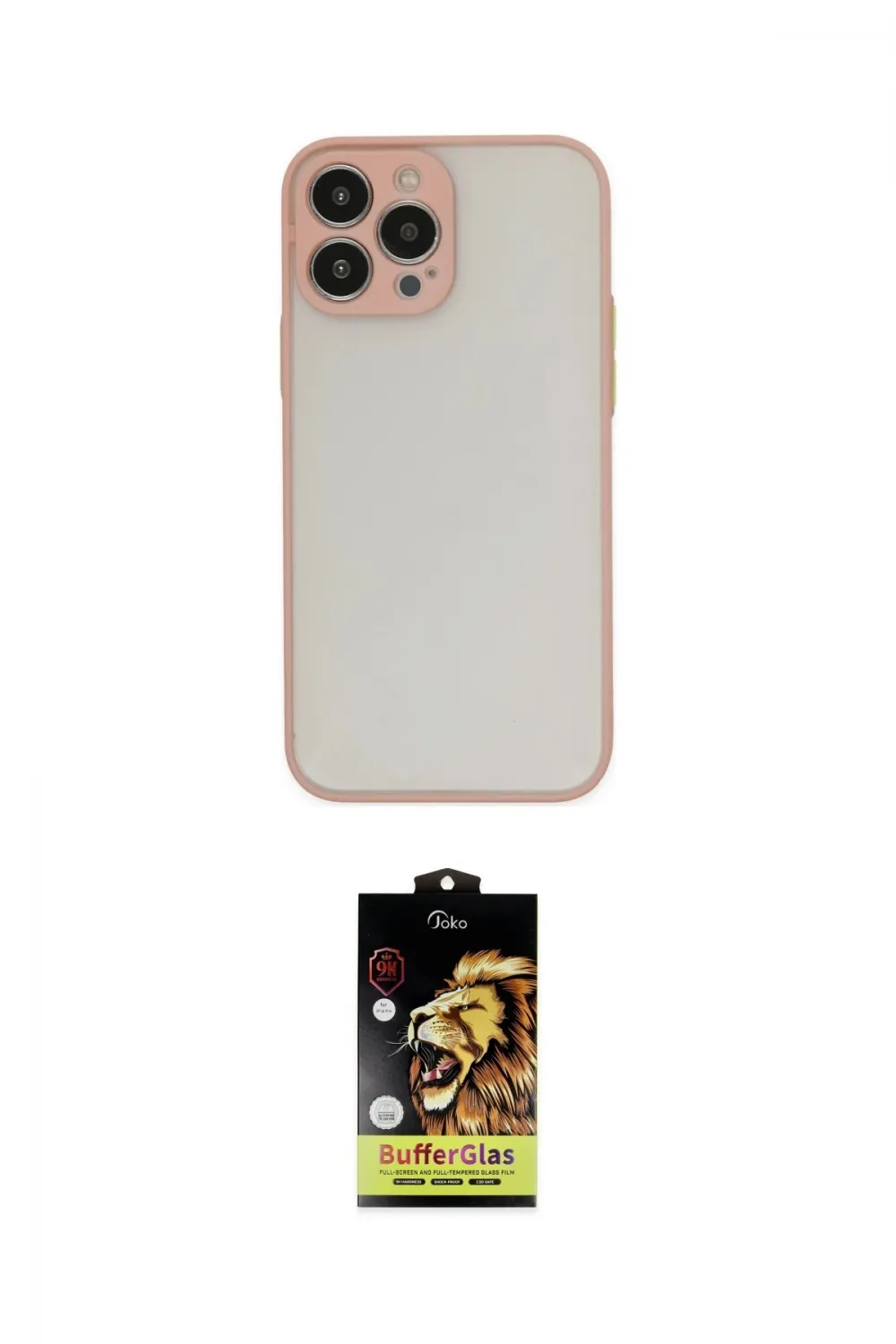 ieg™ iPhone 14 Pro Kılıf Ahenk Çizgi Serisi - Siyah Buffer Cam Ekran Koruyucu