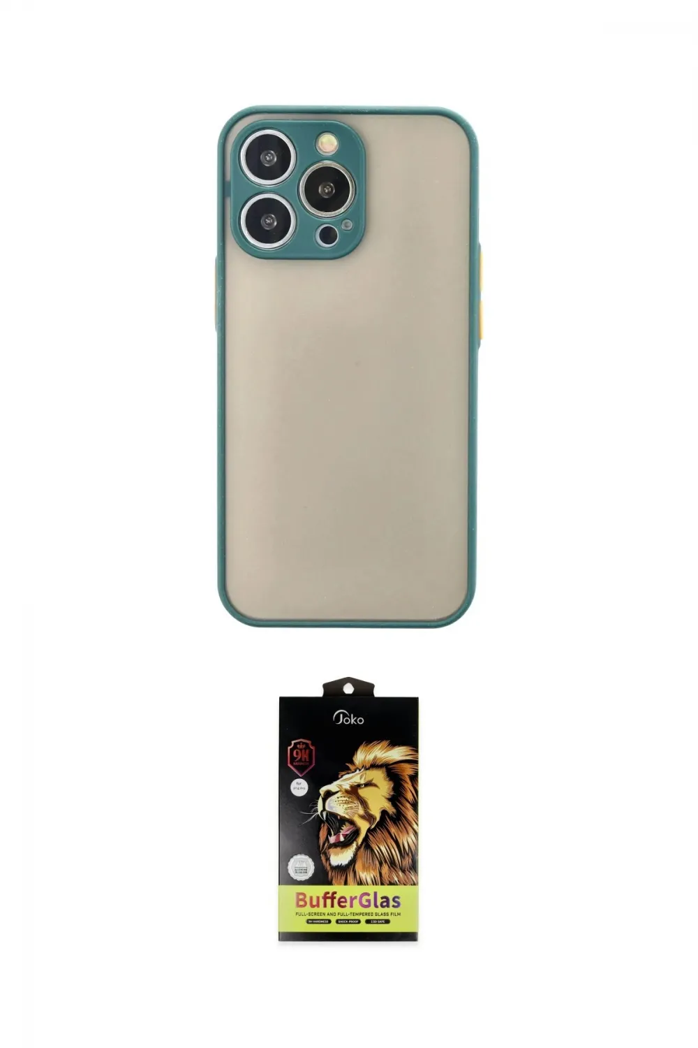ieg™ iPhone 14 Pro Kılıf Ahenk Çizgi Serisi - Siyah Buffer Cam Ekran Koruyucu