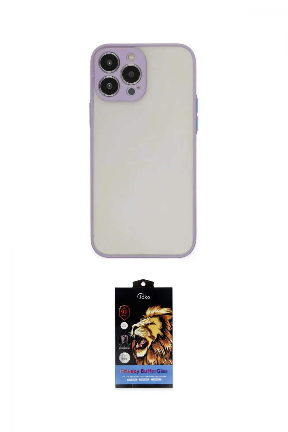 ieg™ iPhone 14 Pro Kılıf Ahenk Çizgi Serisi - Siyah Buffer Hayalet Cam Ekran Koruyucu
