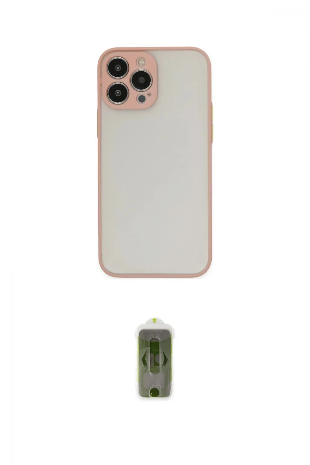 ieg™ iPhone 14 Pro Kılıf Ahenk Çizgi Serisi - Siyah Joko Magic 5D Hayalet Cam