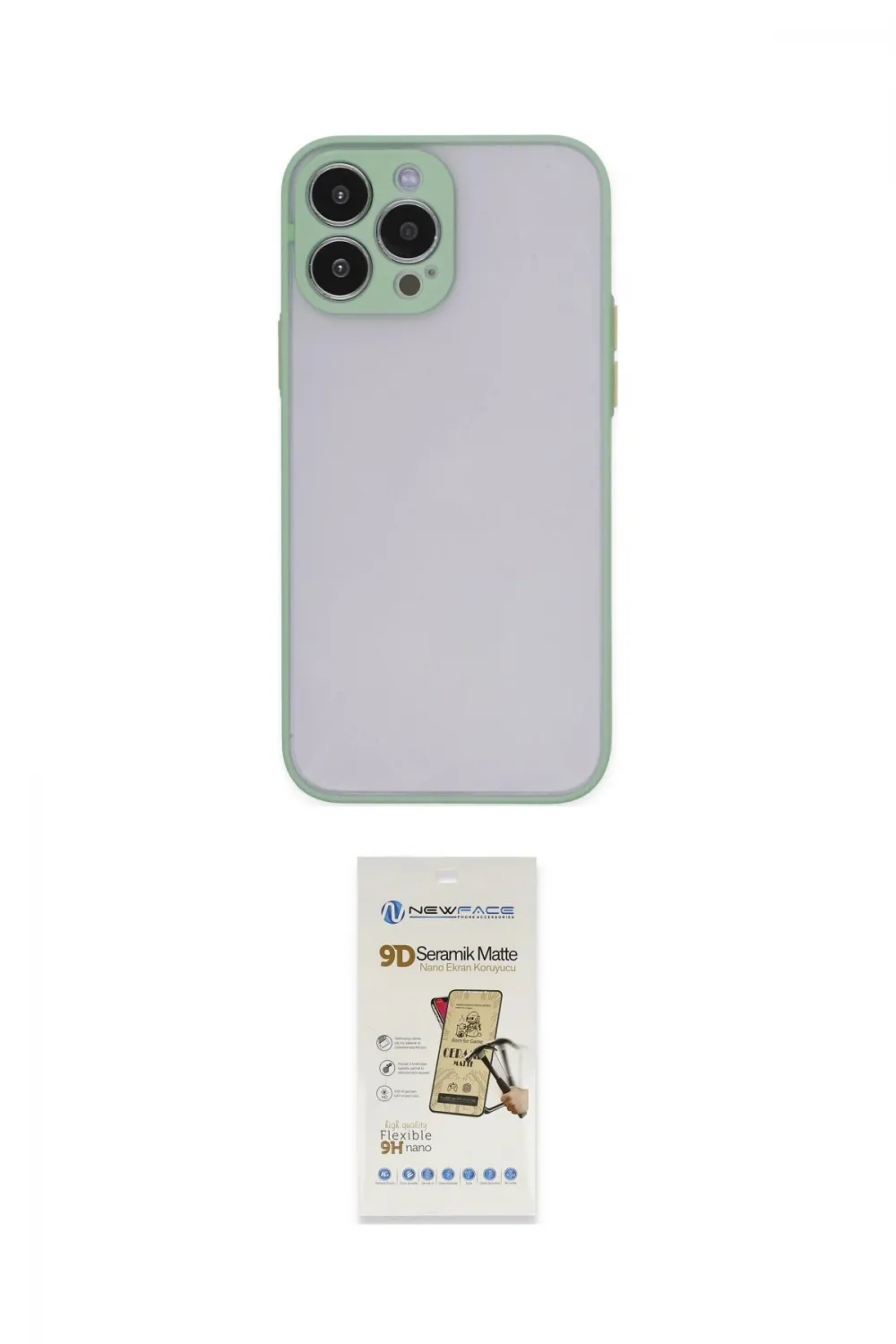 ieg™ iPhone 14 Pro Kılıf Ahenk Çizgi Serisi - Siyah Mat Seramik Nano Ekran Koruyucu