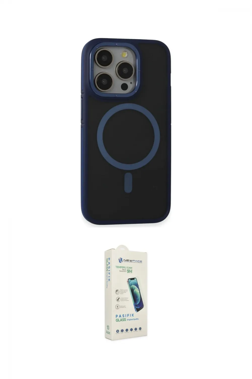 ieg™ iPhone 14 Pro Kılıf Ahenk Form Serisi - Şeffaf Pasifik Cam Ekran Koruyucu