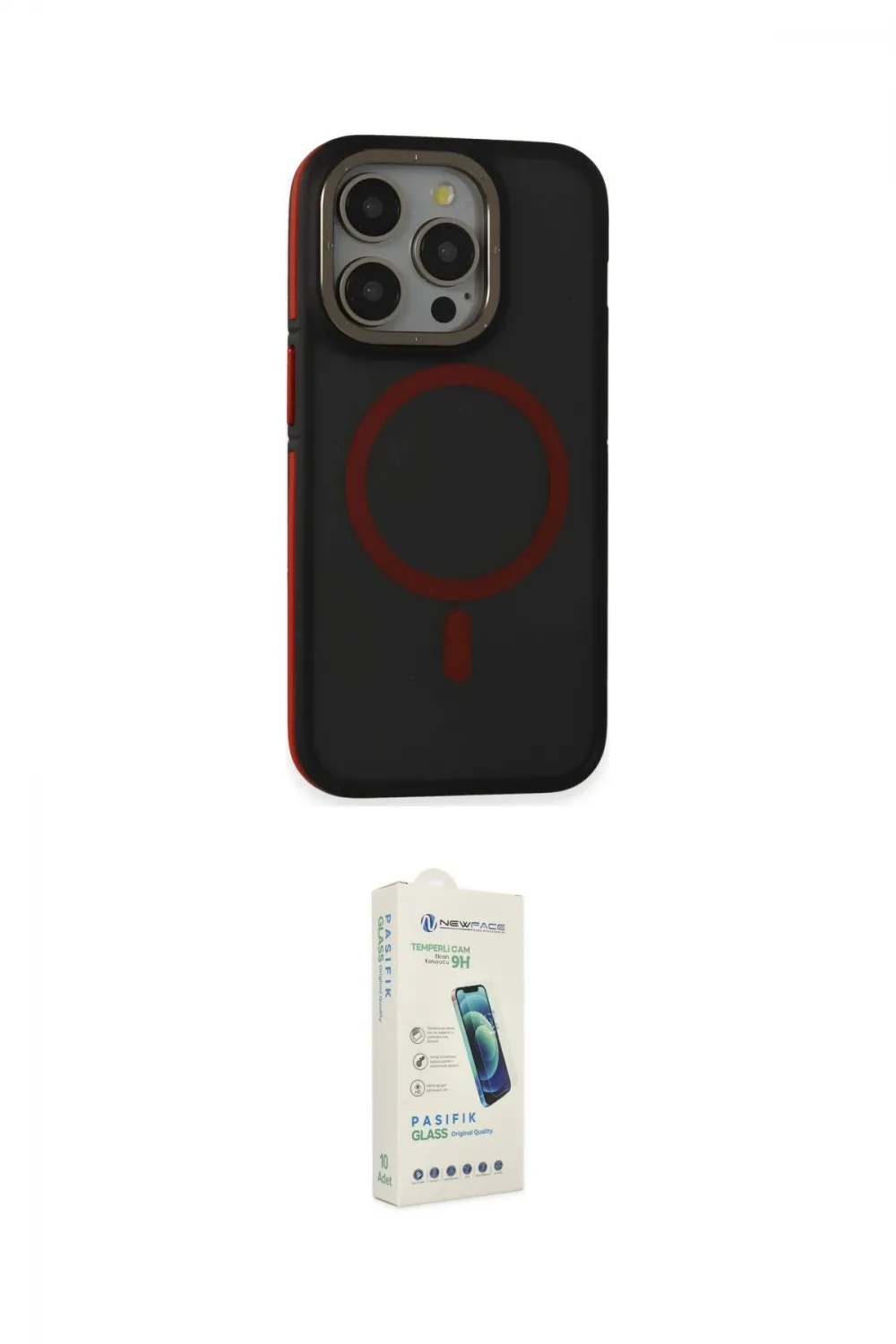 ieg™ iPhone 14 Pro Kılıf Ahenk Form Serisi - Şeffaf Pasifik Cam Ekran Koruyucu