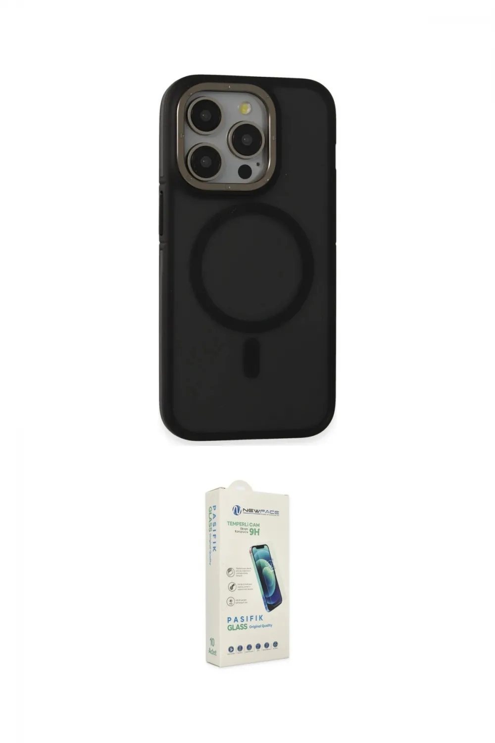 ieg™ iPhone 14 Pro Kılıf Ahenk Form Serisi - Şeffaf Pasifik Cam Ekran Koruyucu