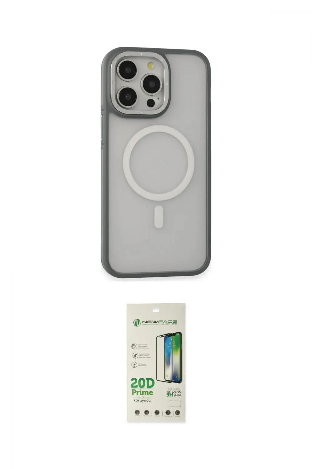 ieg™ iPhone 14 Pro Kılıf Ahenk Form Serisi - Siyah 20D Premium Cam Ekran Koruyucu