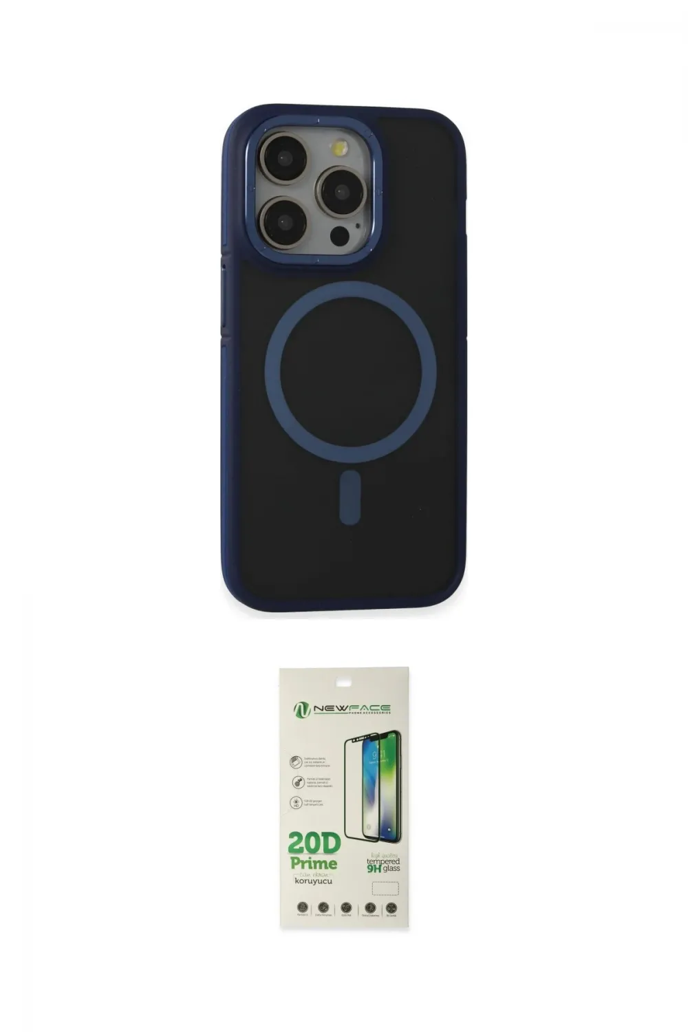 ieg™ iPhone 14 Pro Kılıf Ahenk Form Serisi - Siyah 20D Premium Cam Ekran Koruyucu