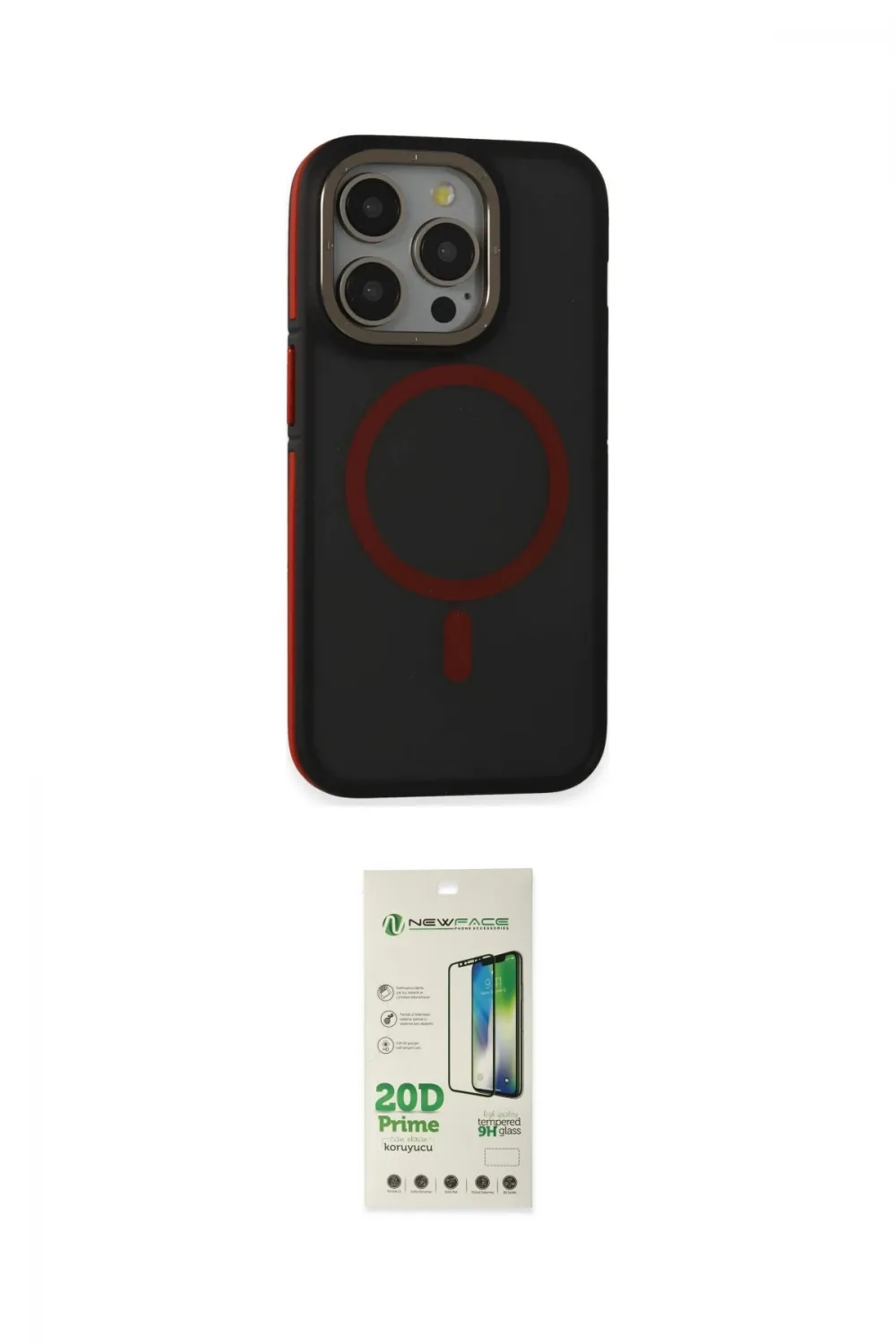 ieg™ iPhone 14 Pro Kılıf Ahenk Form Serisi - Siyah 20D Premium Cam Ekran Koruyucu