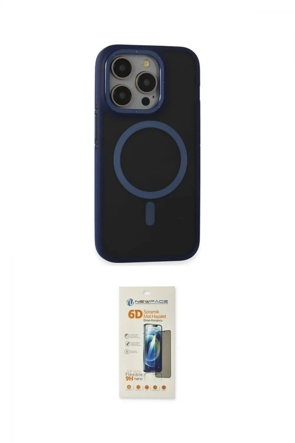 ieg™ iPhone 14 Pro Kılıf Ahenk Form Serisi - Siyah 6D Mat Seramik Hayalet Nano Ekran Koruyucu