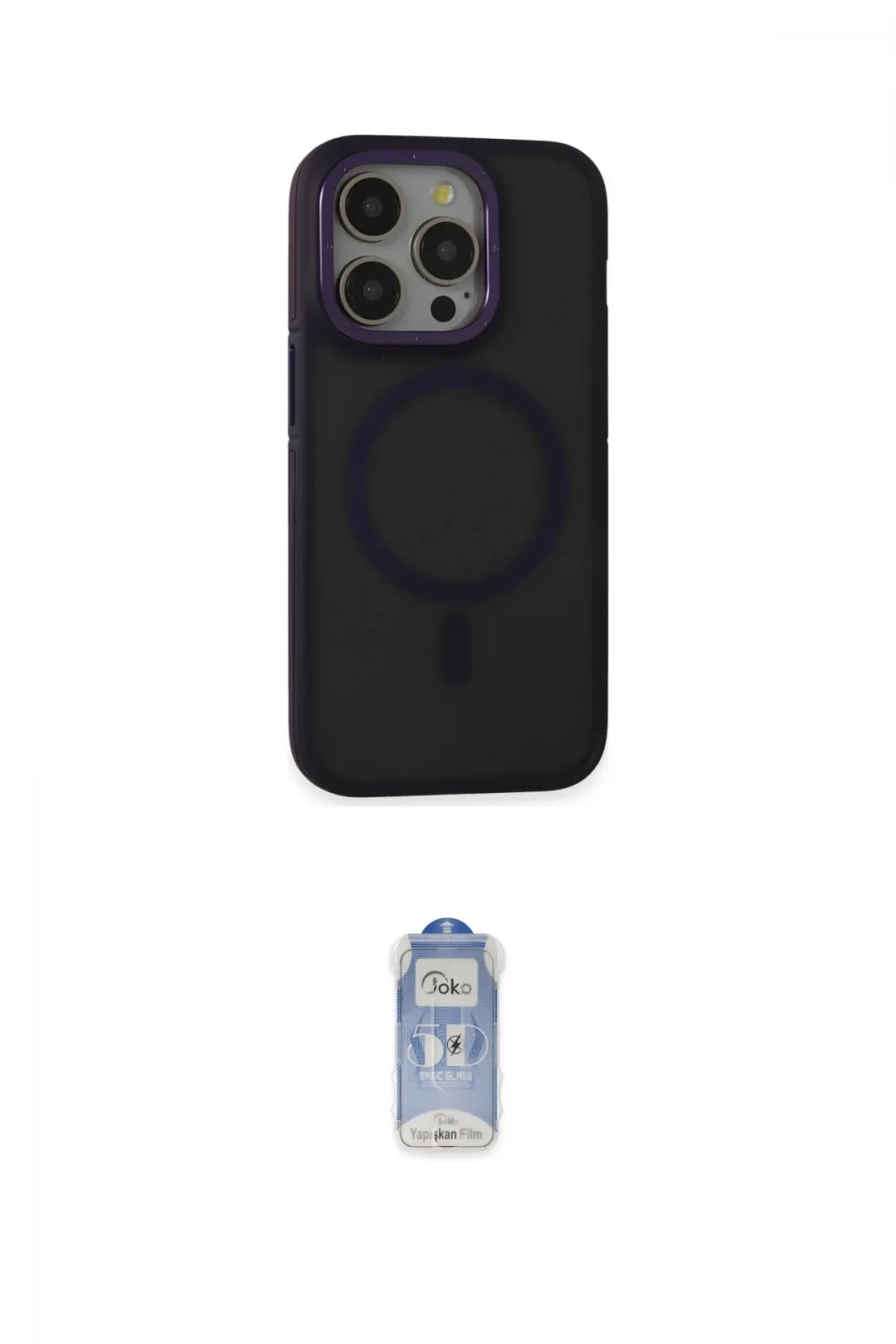 ieg™ iPhone 14 Pro Kılıf Ahenk Form Serisi - Siyah Joko Magic 5D Cam