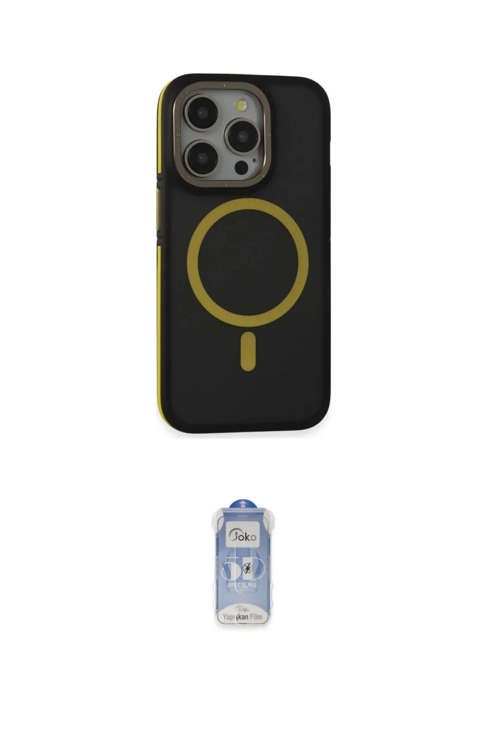 ieg™ iPhone 14 Pro Kılıf Ahenk Form Serisi - Siyah Joko Magic 5D Cam
