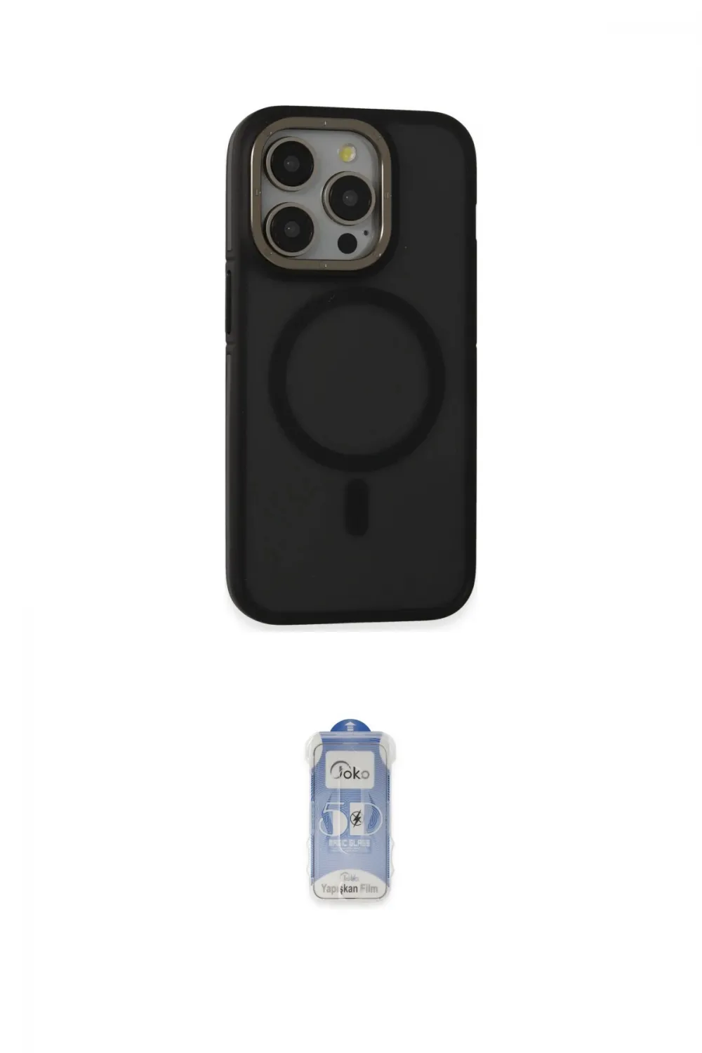 ieg™ iPhone 14 Pro Kılıf Ahenk Form Serisi - Siyah Joko Magic 5D Cam