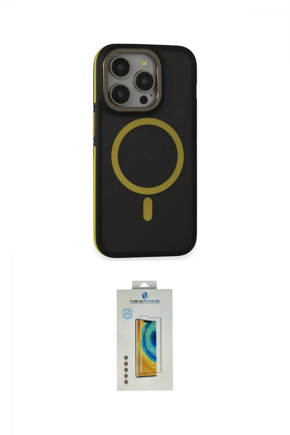 ieg™ iPhone 14 Pro Kılıf Ahenk Form Serisi - Siyah Polymer Nano Ekran Koruyucu