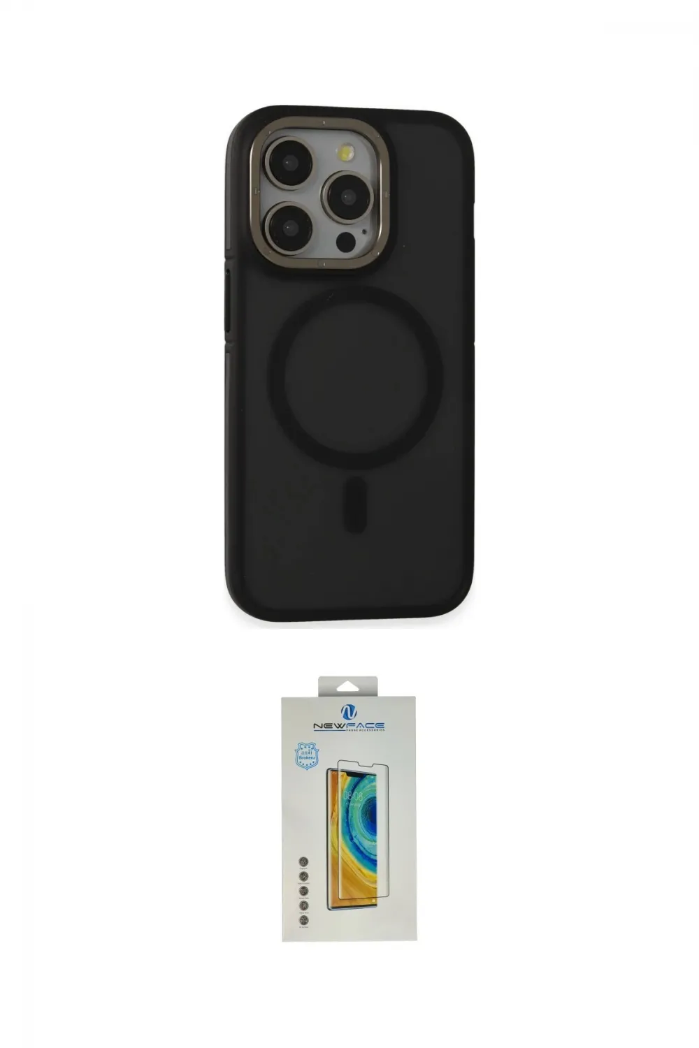 ieg™ iPhone 14 Pro Kılıf Ahenk Form Serisi - Siyah Polymer Nano Ekran Koruyucu