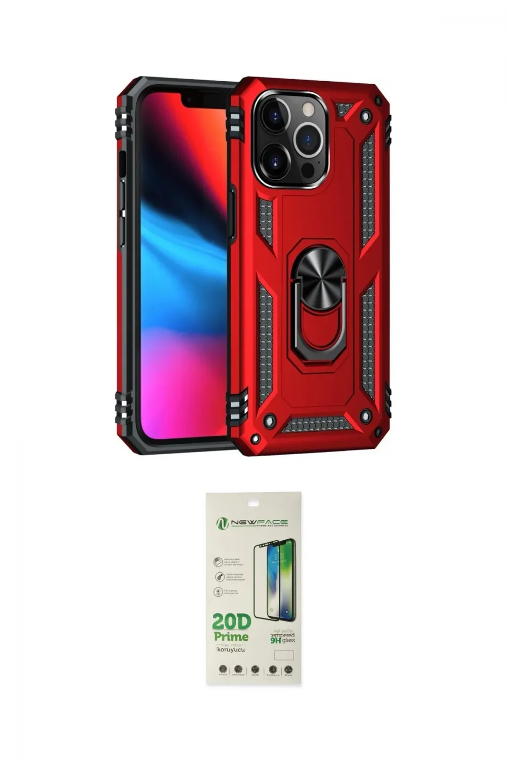 ieg™ iPhone 14 Pro Kılıf Ahenk Klasik Koleksiyonu - Siyah 20D Premium Cam Ekran Koruyucu