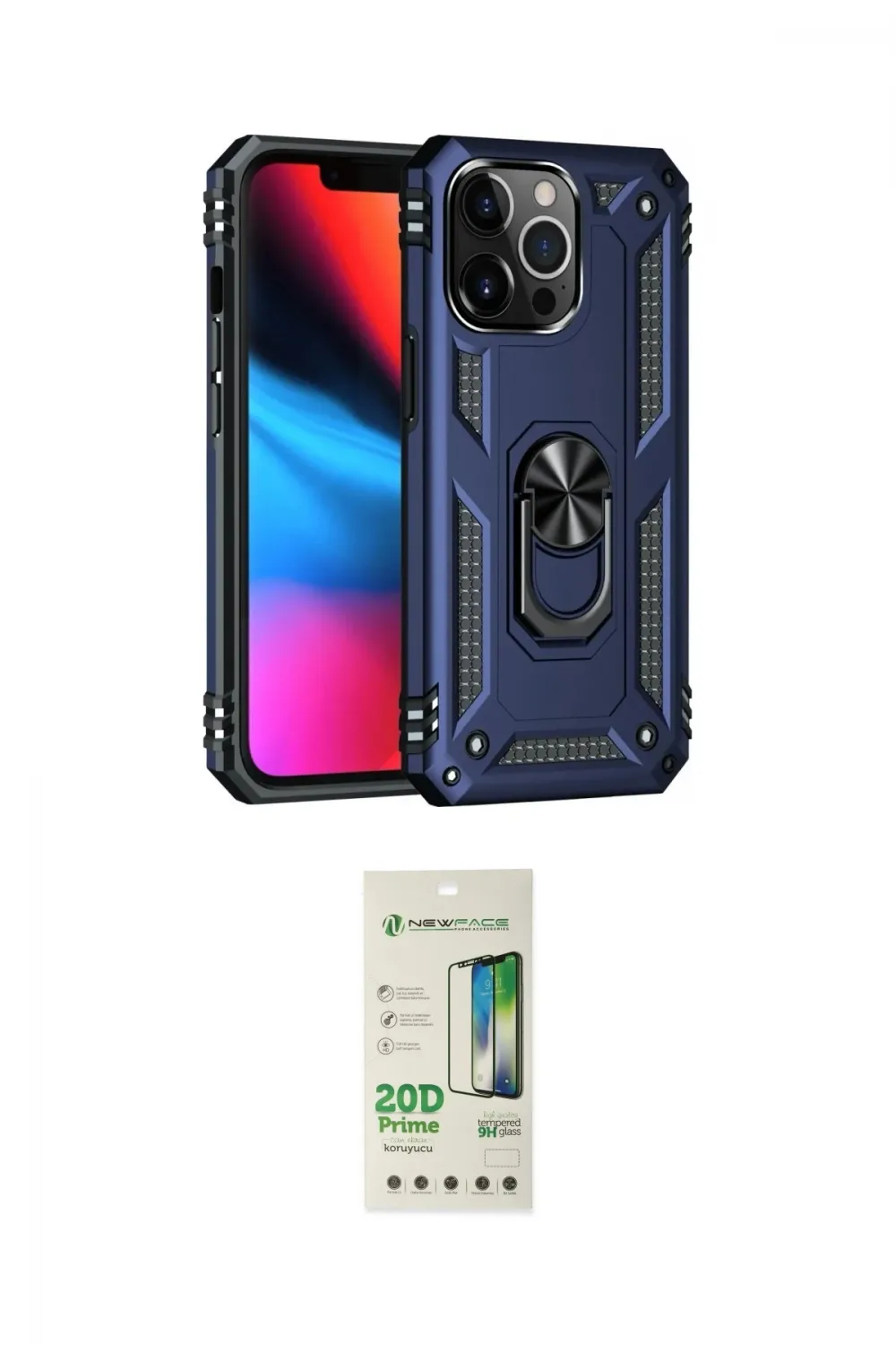 ieg™ iPhone 14 Pro Kılıf Ahenk Klasik Koleksiyonu - Siyah 20D Premium Cam Ekran Koruyucu