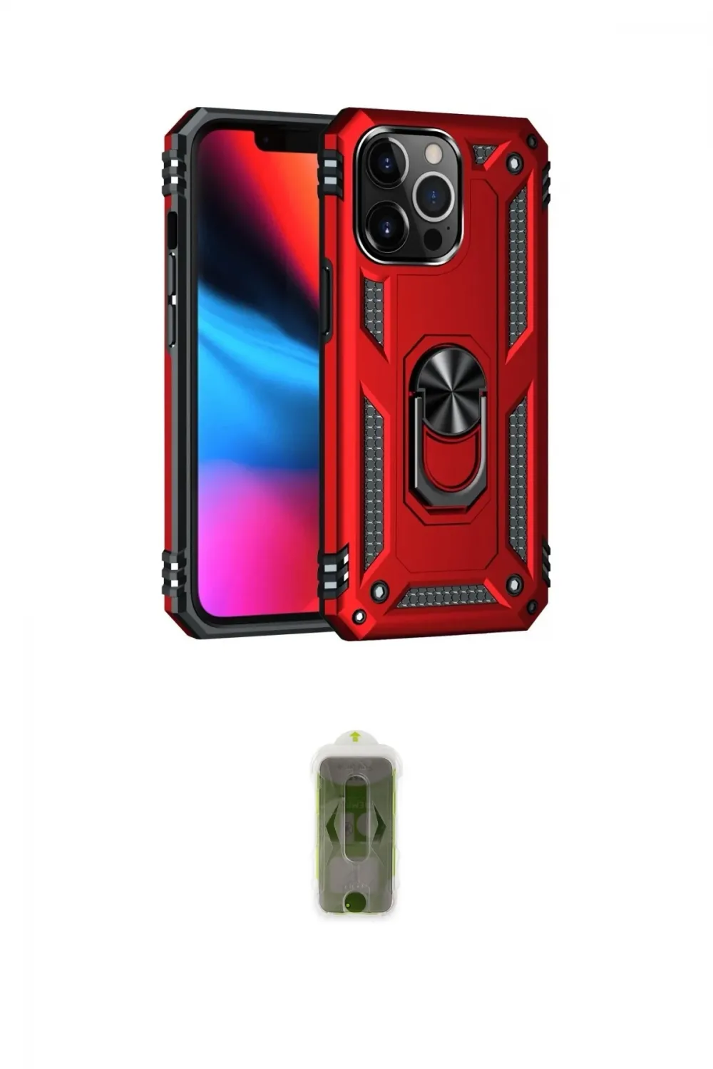 ieg™ iPhone 14 Pro Kılıf Ahenk Klasik Koleksiyonu - Siyah Joko Magic 5D Hayalet Cam