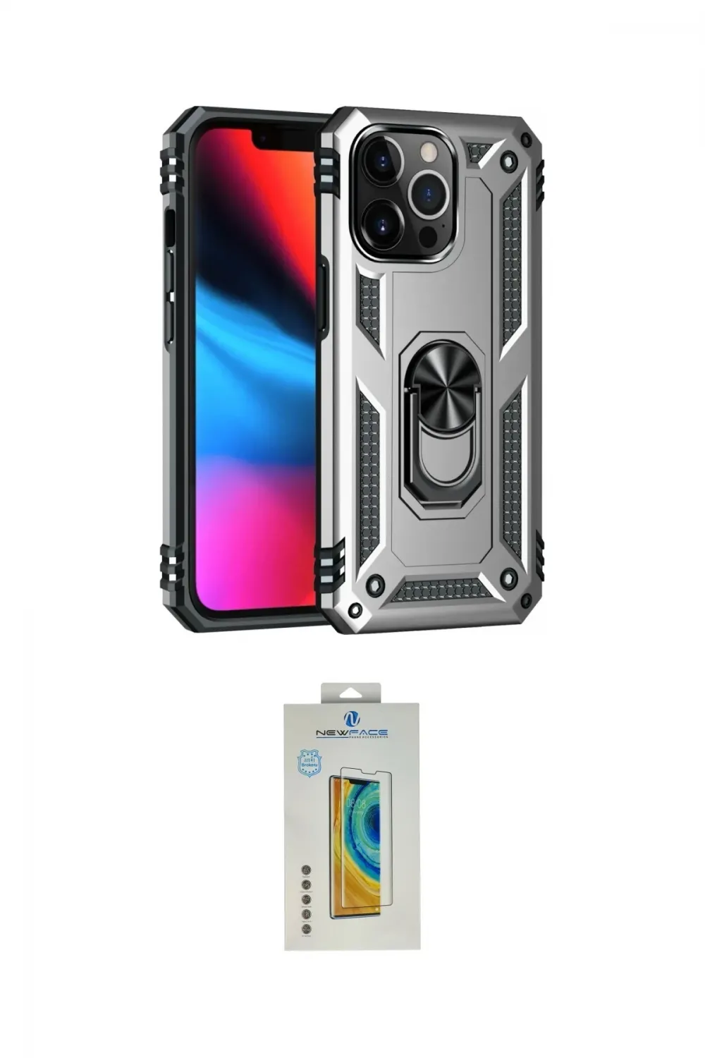 ieg™ iPhone 14 Pro Kılıf Ahenk Klasik Koleksiyonu - Siyah Polymer Nano Ekran Koruyucu