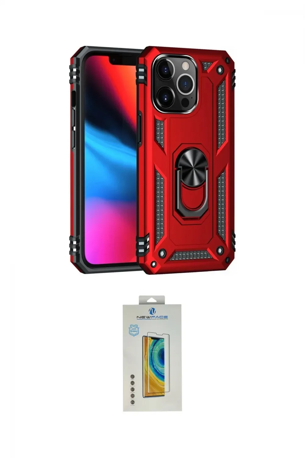 ieg™ iPhone 14 Pro Kılıf Ahenk Klasik Koleksiyonu - Siyah Polymer Nano Ekran Koruyucu