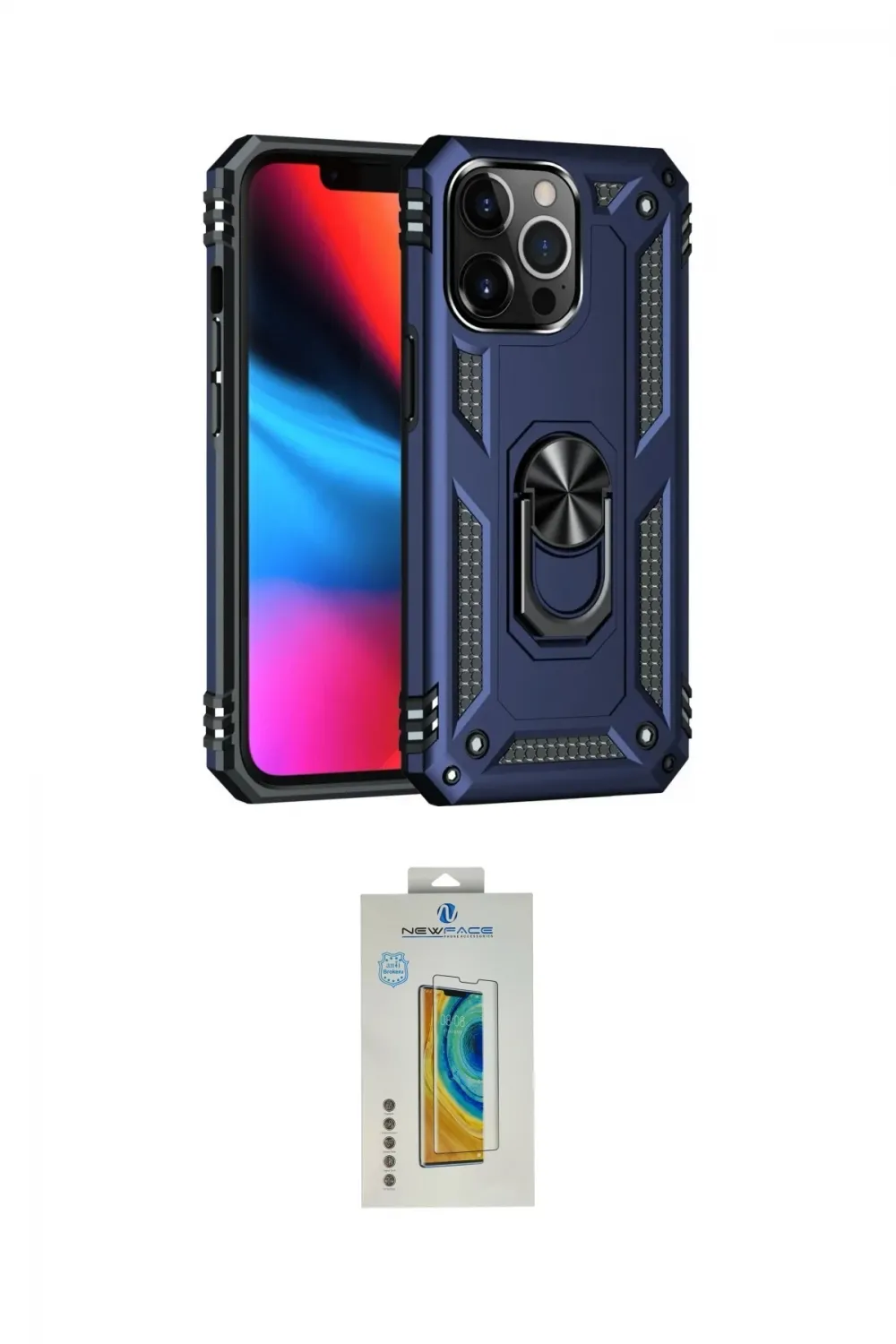 ieg™ iPhone 14 Pro Kılıf Ahenk Klasik Koleksiyonu - Siyah Polymer Nano Ekran Koruyucu