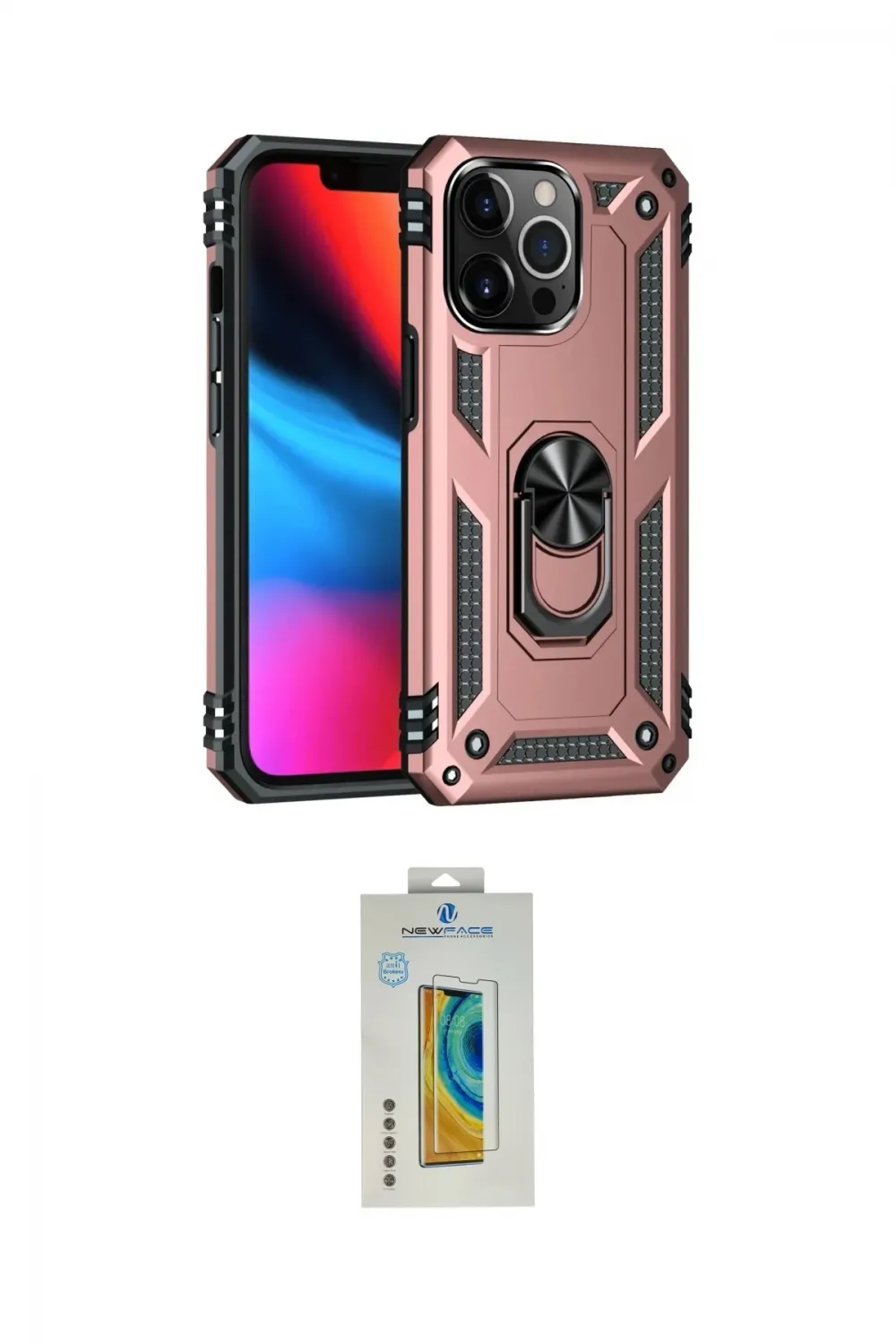ieg™ iPhone 14 Pro Kılıf Ahenk Klasik Koleksiyonu - Siyah Polymer Nano Ekran Koruyucu