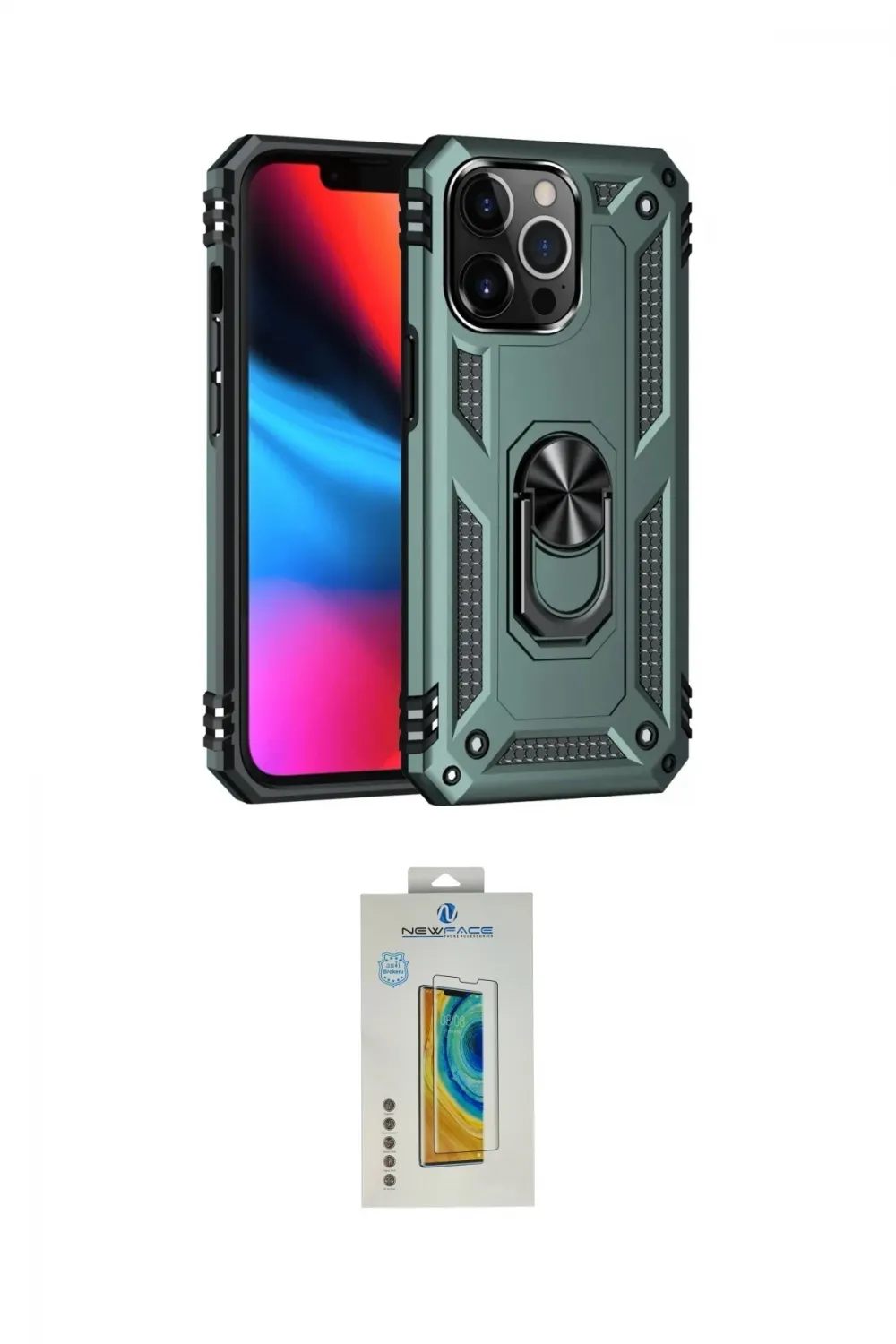ieg™ iPhone 14 Pro Kılıf Ahenk Klasik Koleksiyonu - Siyah Polymer Nano Ekran Koruyucu