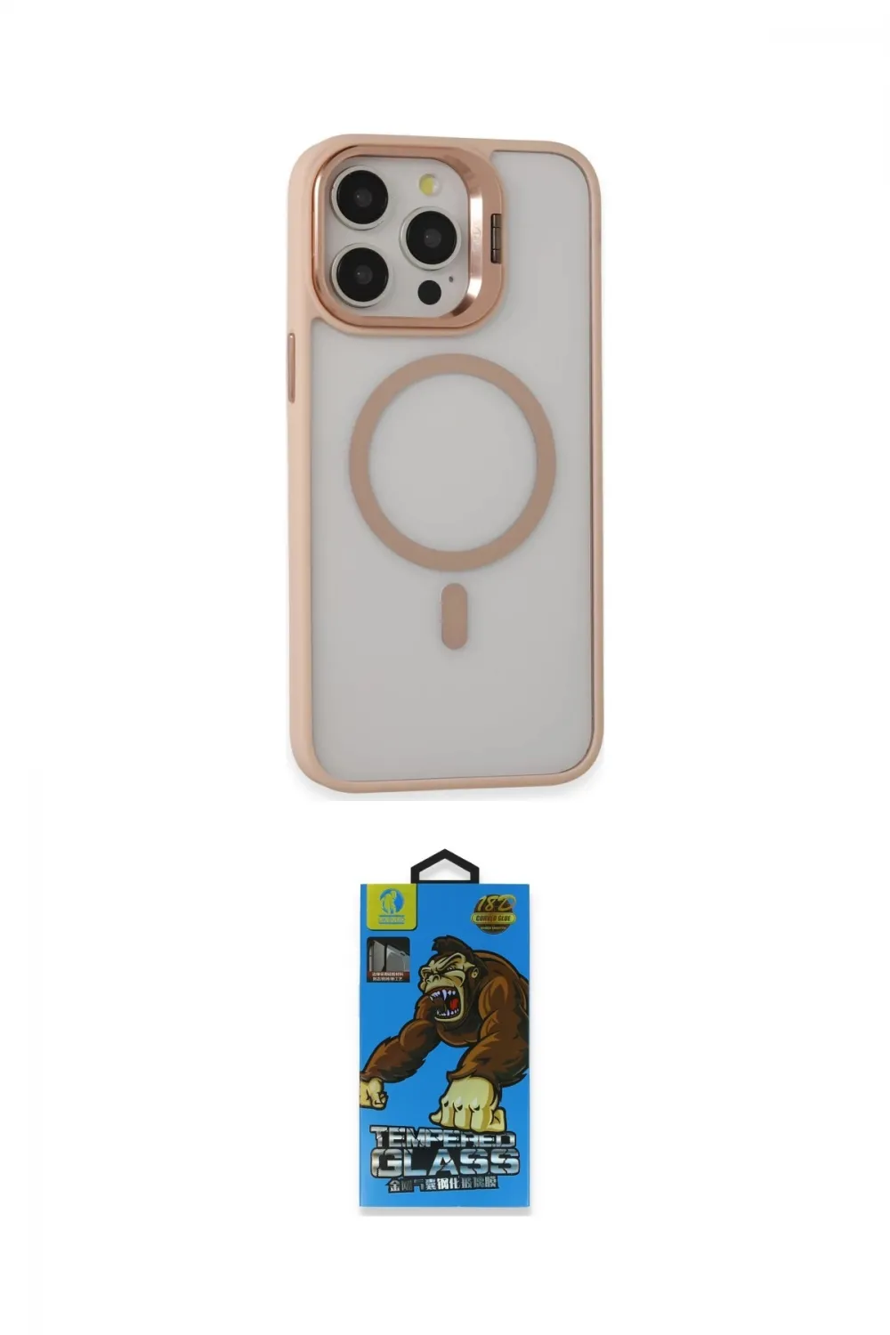 ieg™ iPhone 14 Pro Kılıf Ahenk Klasik Özel Seri - Siyah 18D Cam Ekran Koruyucu