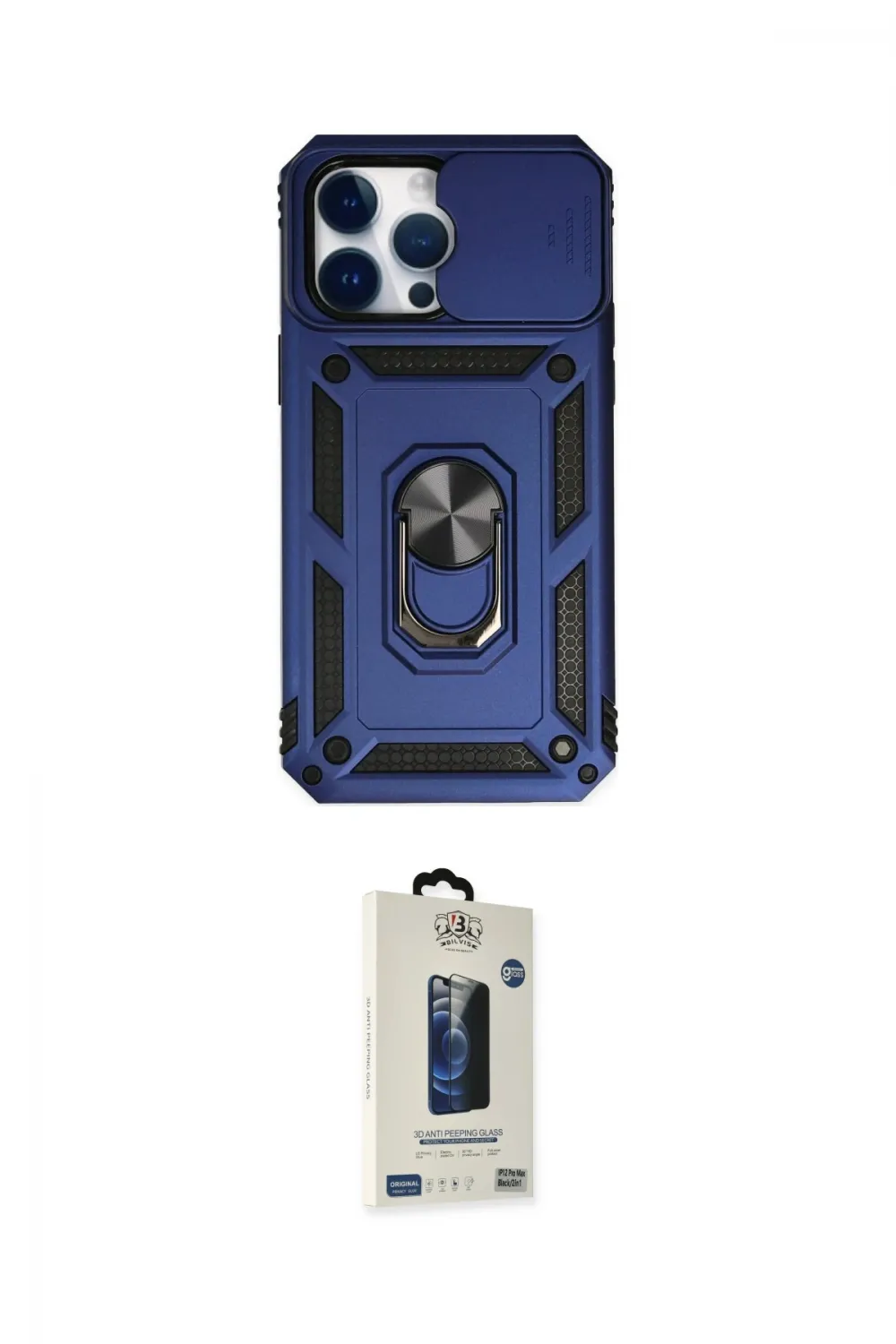 ieg™ iPhone 14 Pro Kılıf Ahenk Klasik - Siyah Bilvis Hayalet Cam Ekran Koruyucu