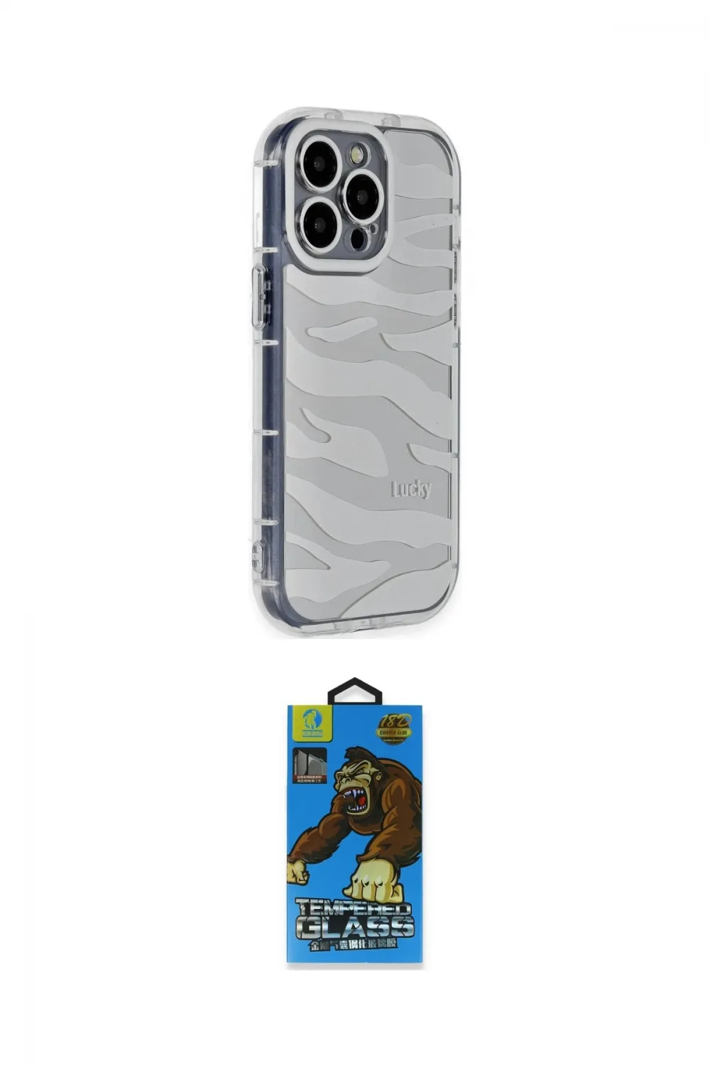 ieg™ iPhone 14 Pro Kılıf Ahenk Modern Serisi - Siyah 18D Cam Ekran Koruyucu