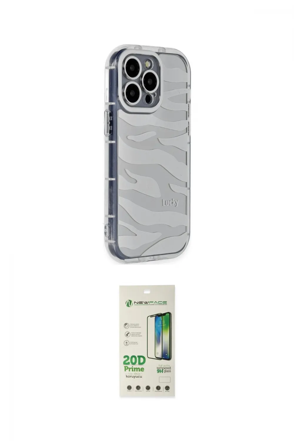 ieg™ iPhone 14 Pro Kılıf Ahenk Modern Serisi - Siyah 20D Premium Cam Ekran Koruyucu