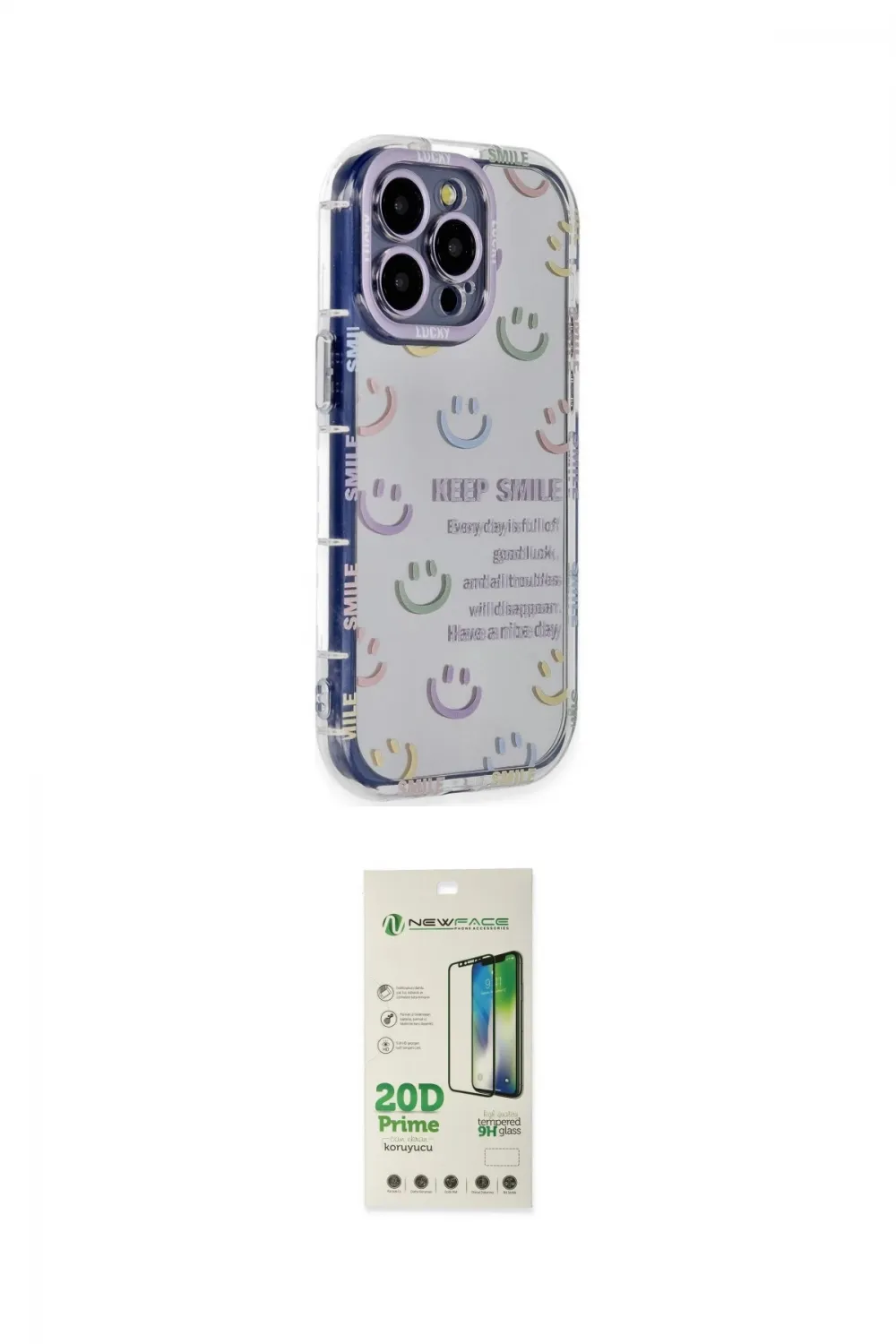 ieg™ iPhone 14 Pro Kılıf Ahenk Modern Serisi - Siyah 20D Premium Cam Ekran Koruyucu