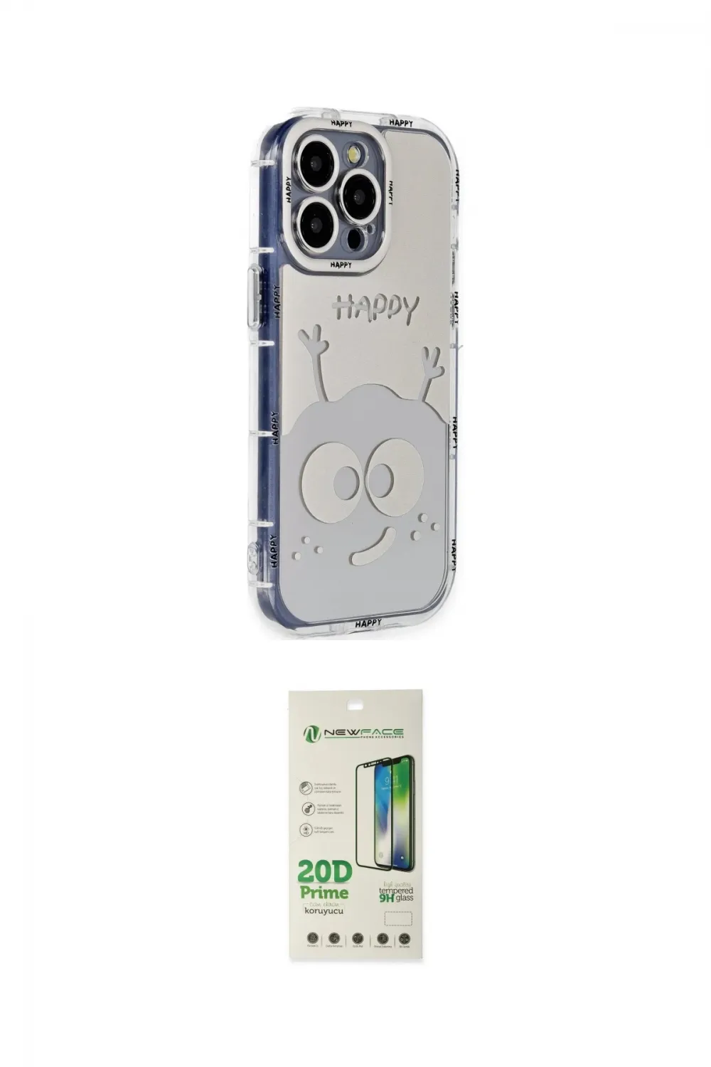 ieg™ iPhone 14 Pro Kılıf Ahenk Modern Serisi - Siyah 20D Premium Cam Ekran Koruyucu