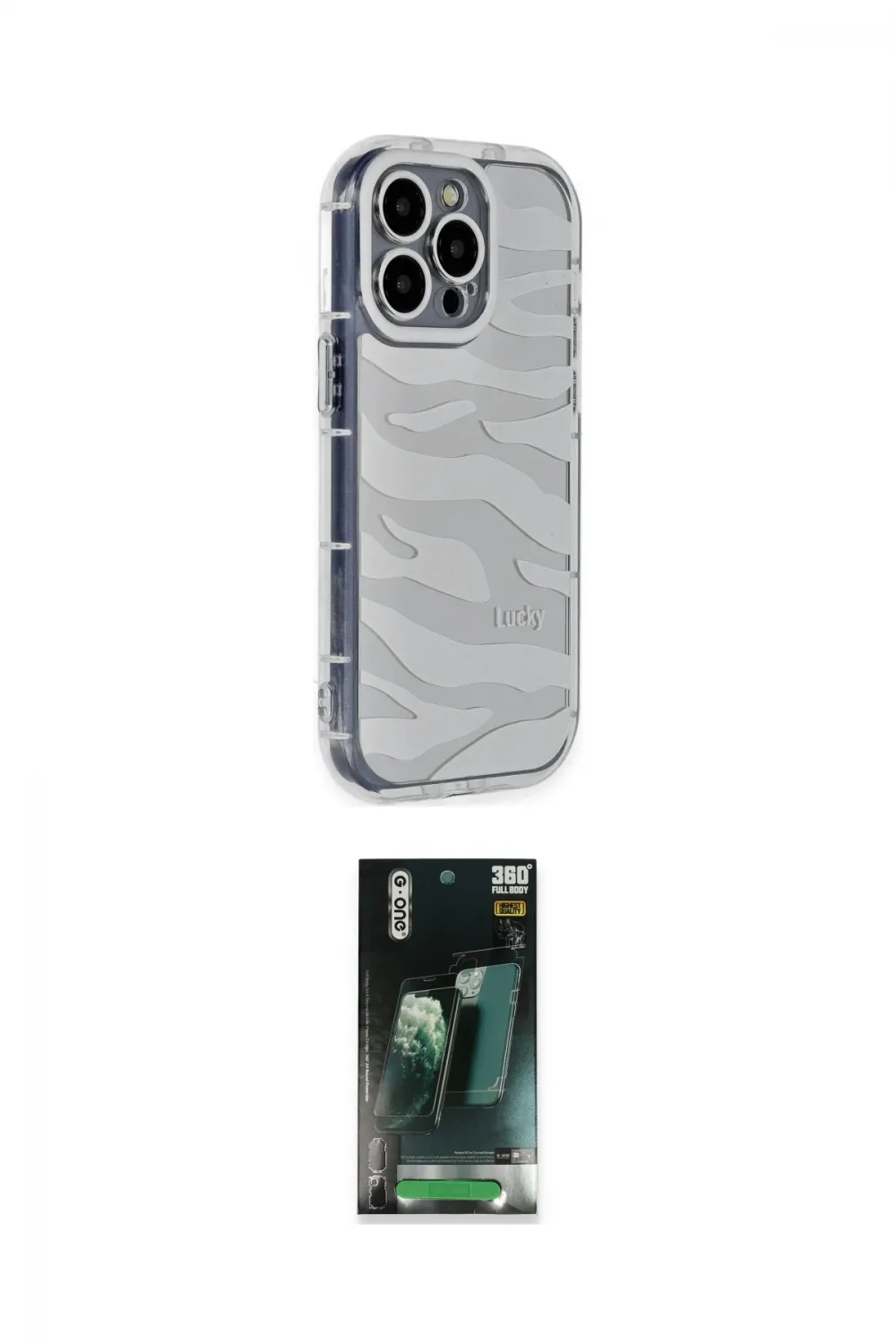 ieg™ iPhone 14 Pro Kılıf Ahenk Modern Serisi - Siyah 360 Mat Full Body Arka Koruyucu