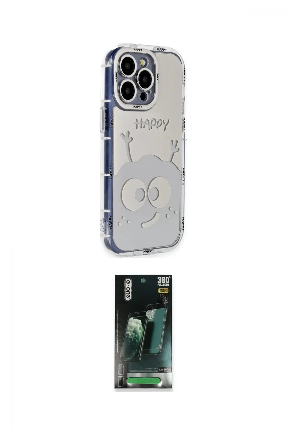 ieg™ iPhone 14 Pro Kılıf Ahenk Modern Serisi - Siyah 360 Mat Full Body Arka Koruyucu