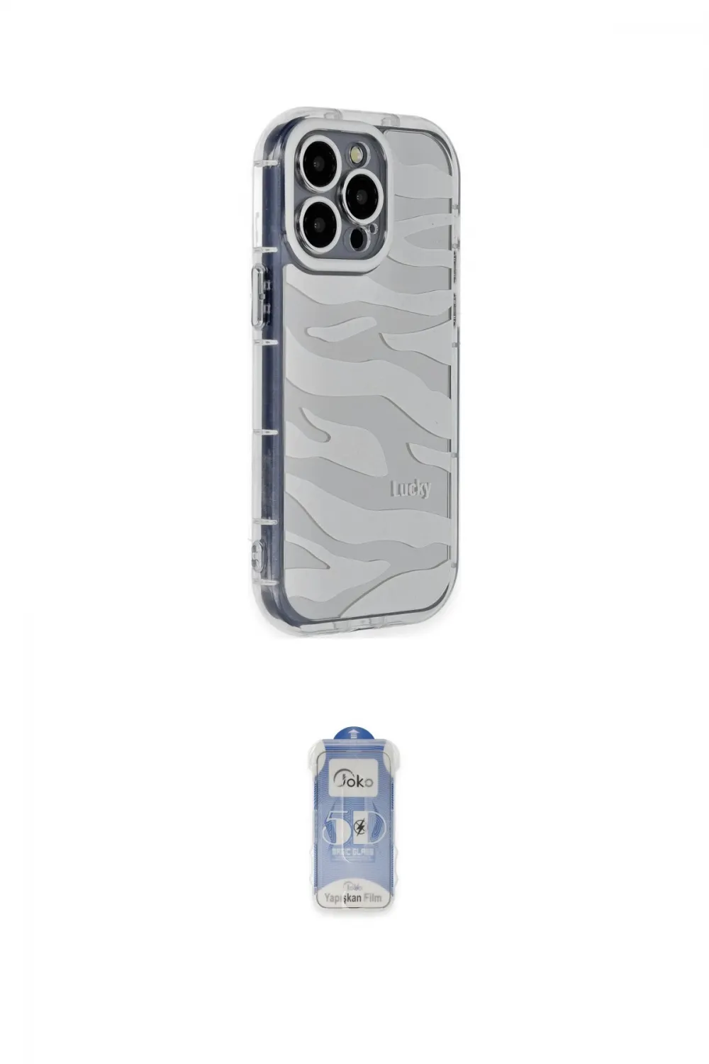 ieg™ iPhone 14 Pro Kılıf Ahenk Modern Serisi - Siyah Joko Magic 5D Cam