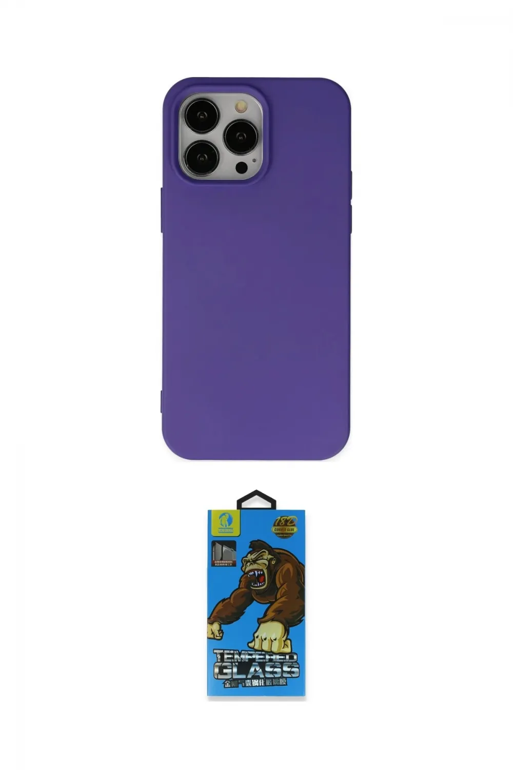 ieg™ iPhone 14 Pro Kılıf Ahenk Serisi - Siyah 18D Cam Ekran Koruyucu