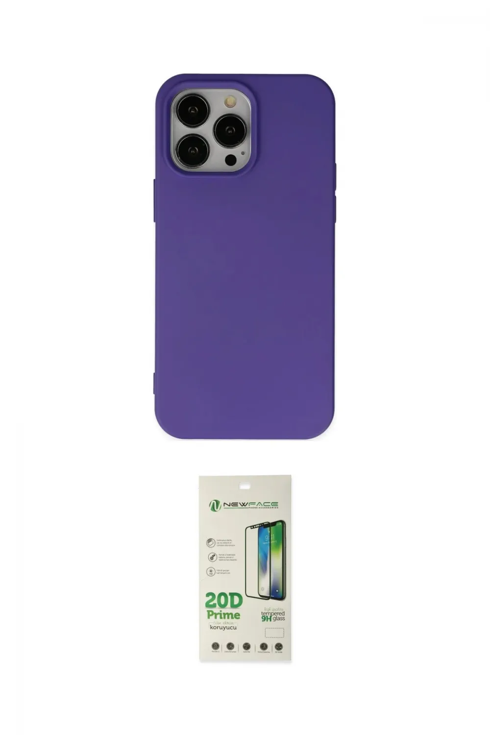 ieg™ iPhone 14 Pro Kılıf Ahenk Serisi - Siyah 20D Premium Cam Ekran Koruyucu